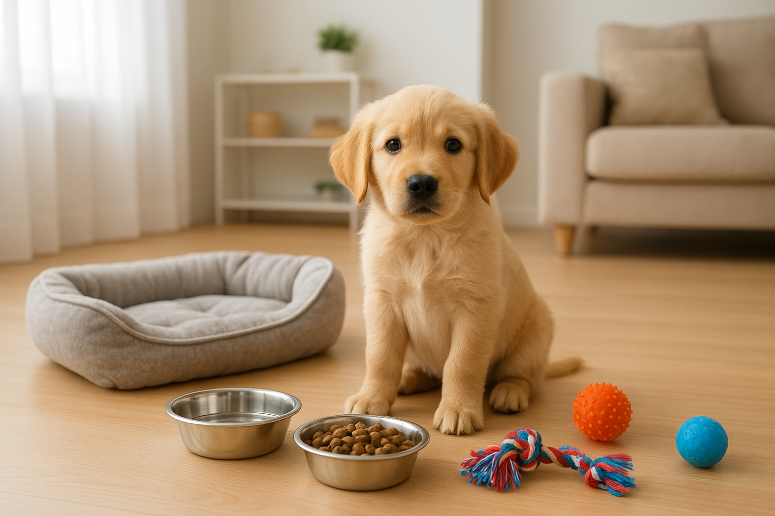 Cane cucciolo: come prepararsi all’arrivo e primi passi in casa