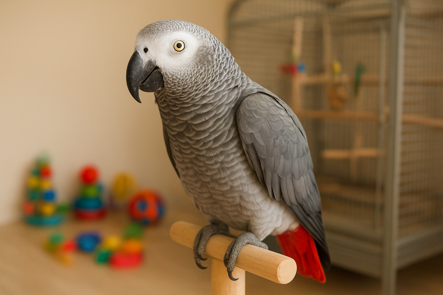 Pappagallo cenerino: quanta cura richiede davvero e per chi è adatto