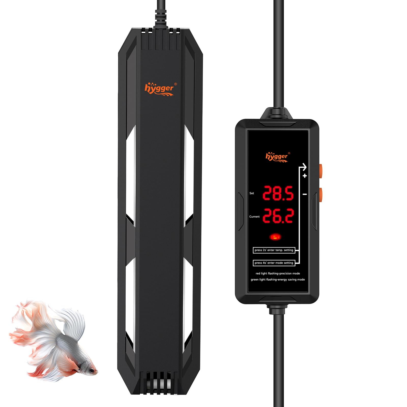 Riscaldatore hygger 1000 W per grandi acquari: temperatura stabile per pesci tropicali e tartarughe acquatiche