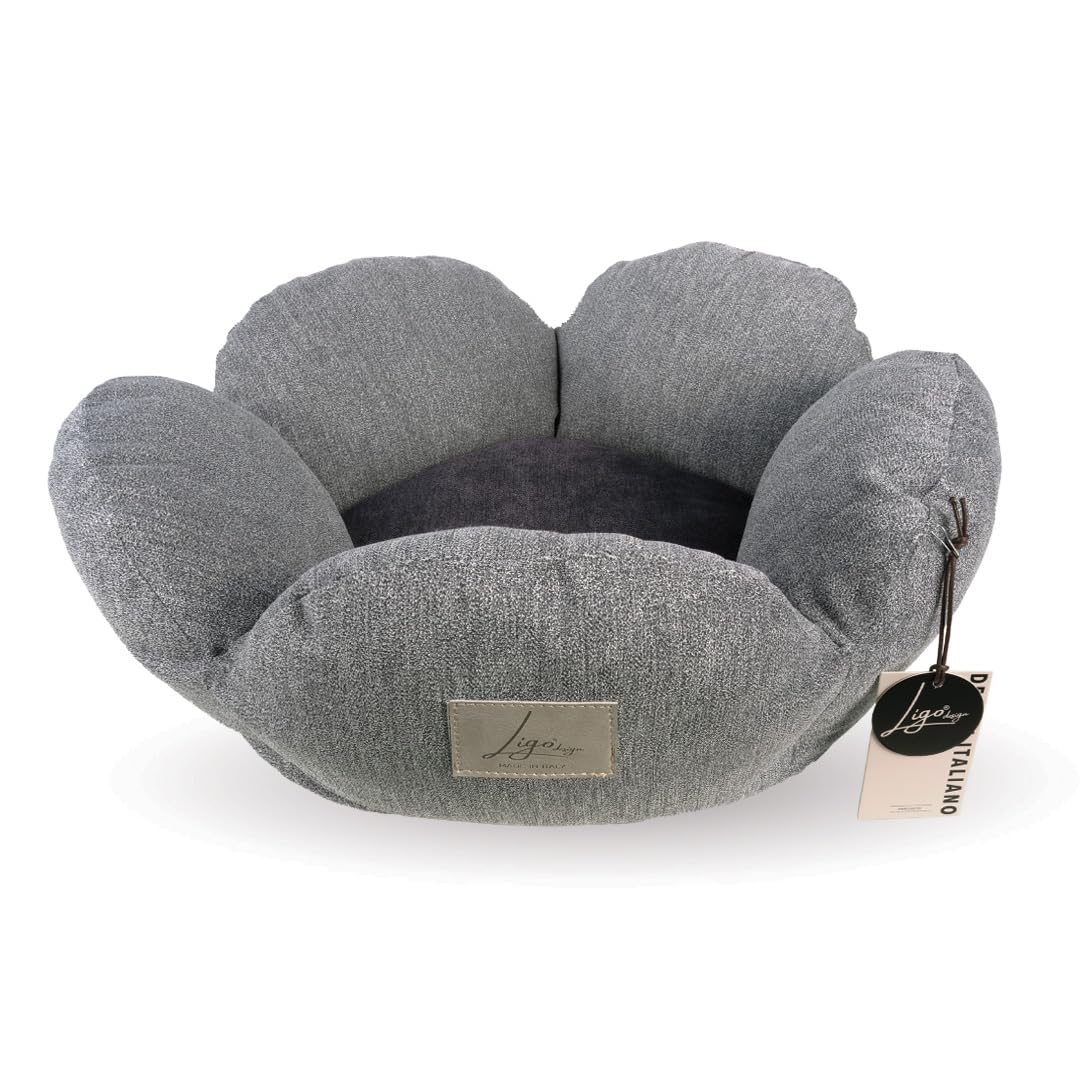 Ligo Fiore cuccia tonda XS carbone/grigio: nido sfoderabile per gatti e cani piccoli in promozione su Amazon