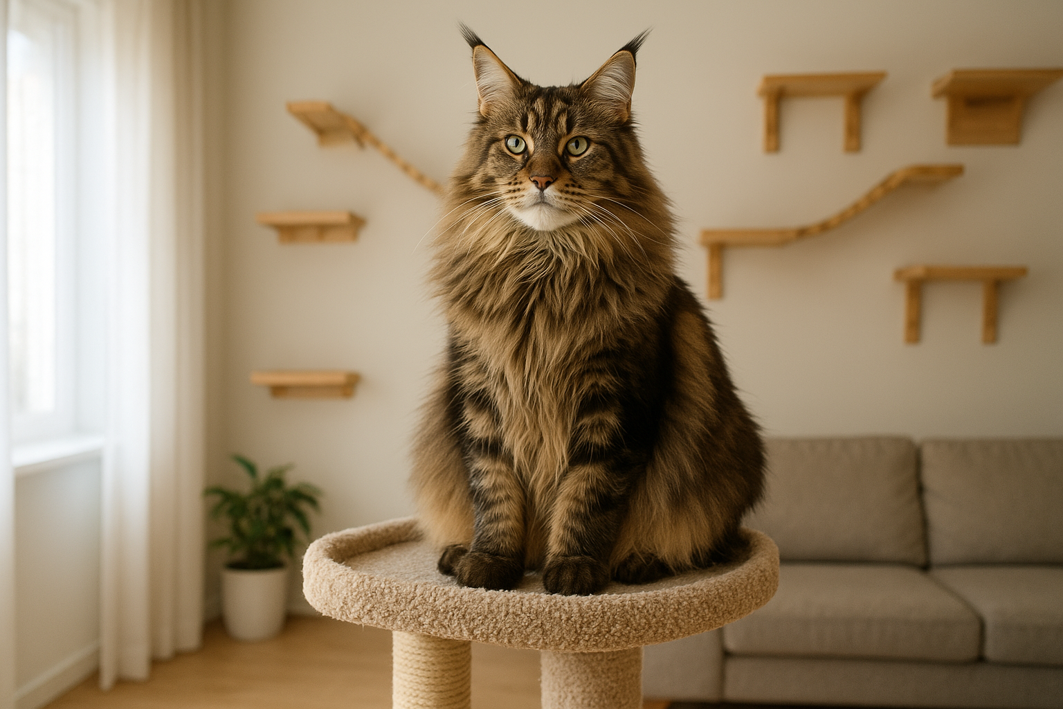 Maine coon adulto: gestione del gigante buono tra toelettatura, gioco e spazi in casa