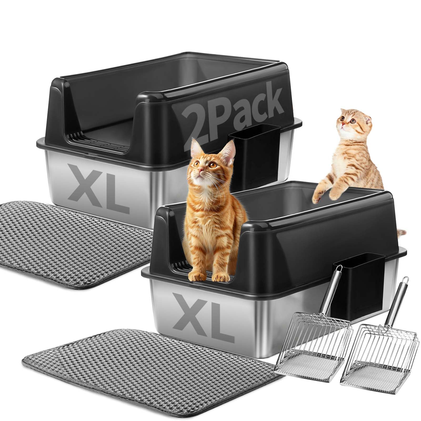 Marchul 2 pack lettiera in acciaio XL per gatti: perché può rivoluzionare l’angolo toilette
