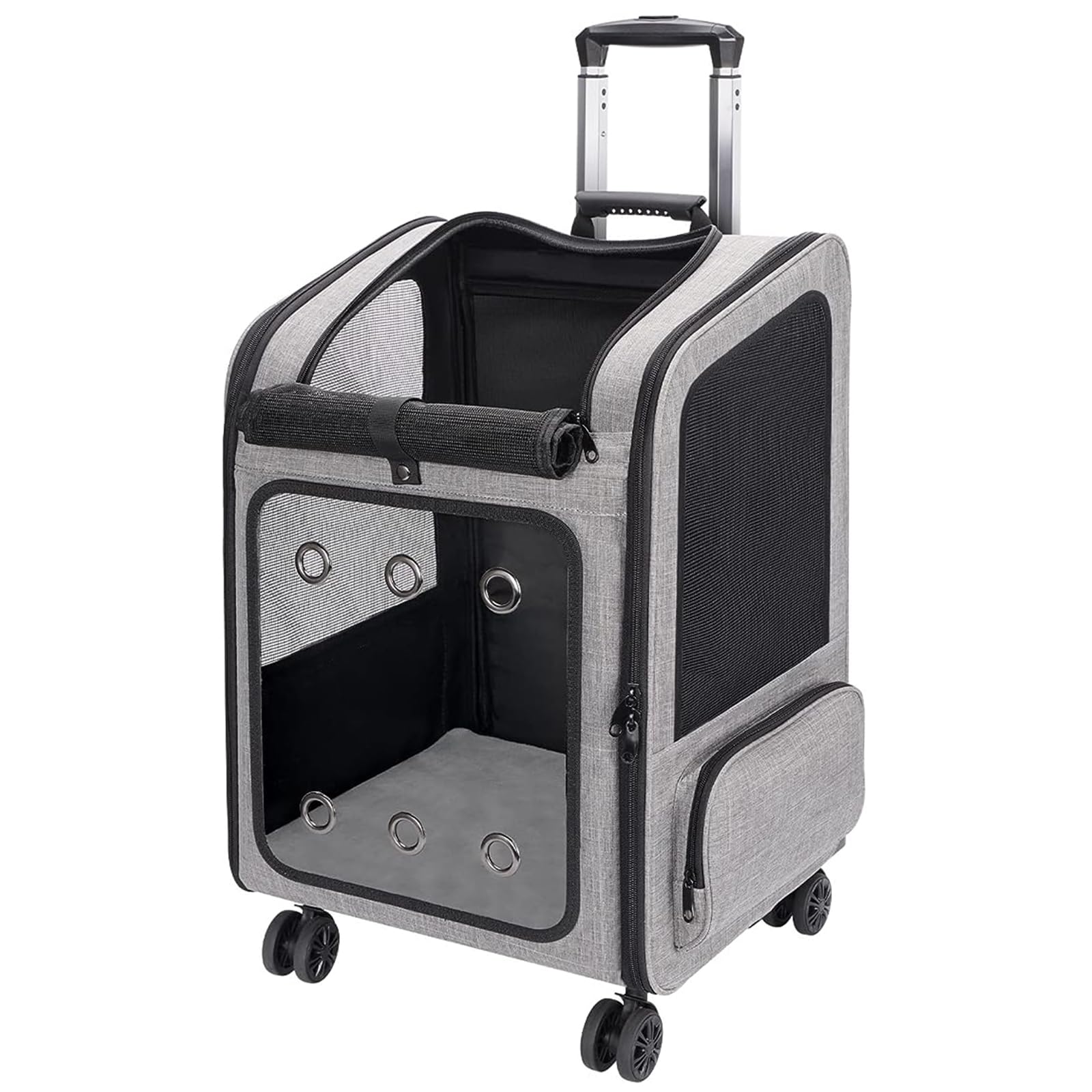 FASRIOU zaino trolley per cani piccoli e gatti grandi: trasporto 2 in 1 per città, treno e viaggio