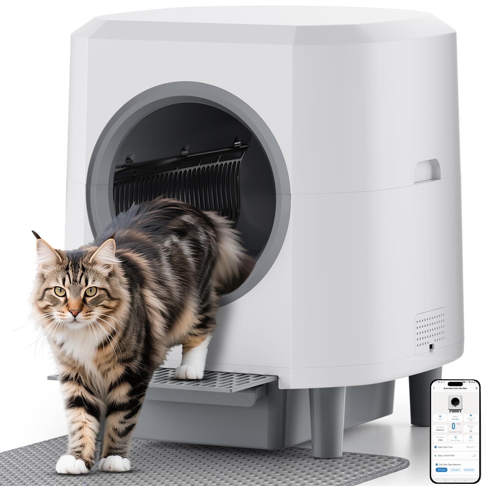 Ellenpent lettiera gatto autopulente silenziosa: soluzione smart per chi vive con più gatti