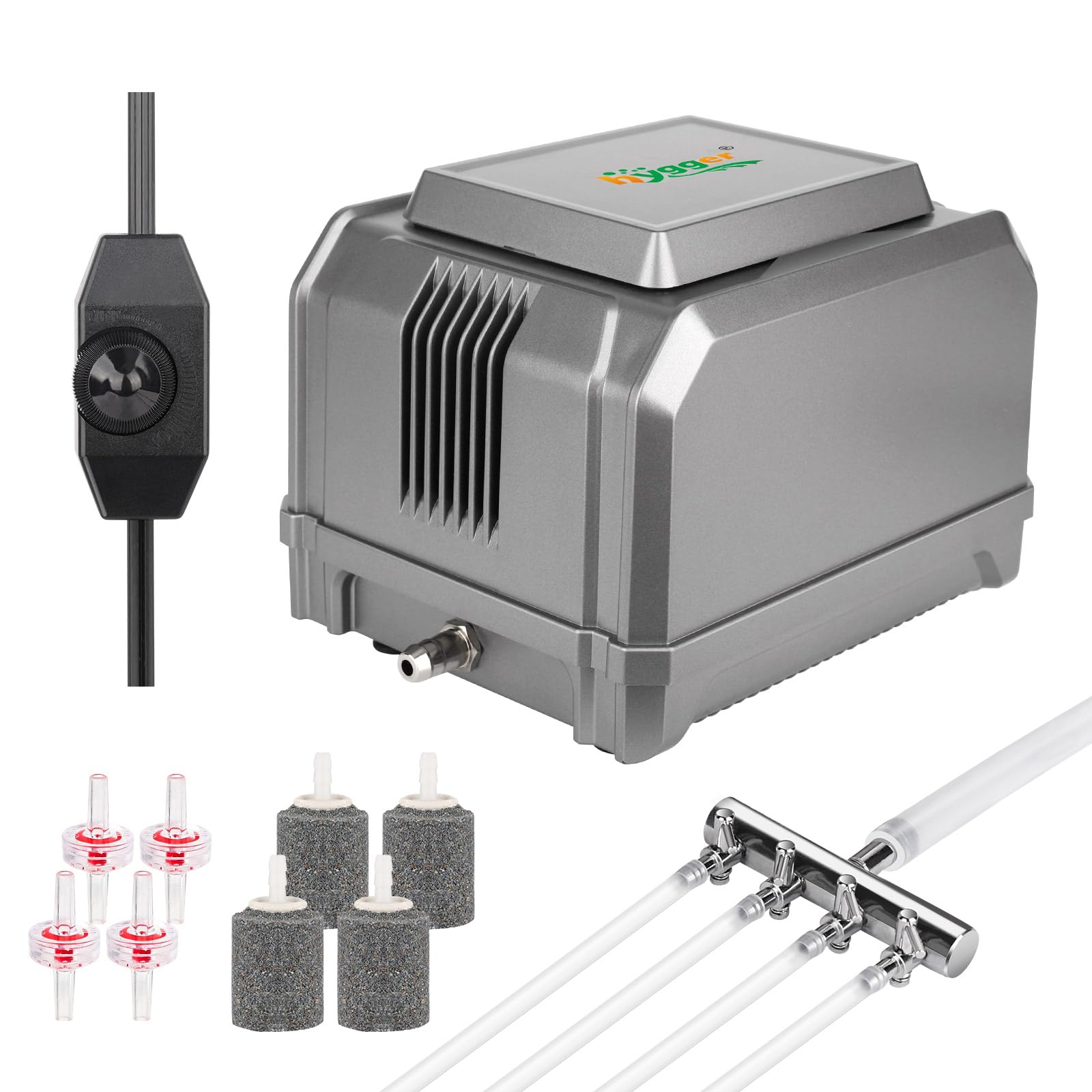 hygger aeratore 10W a 4 uscite: più ossigeno per grandi acquari domestici e vasche affollate