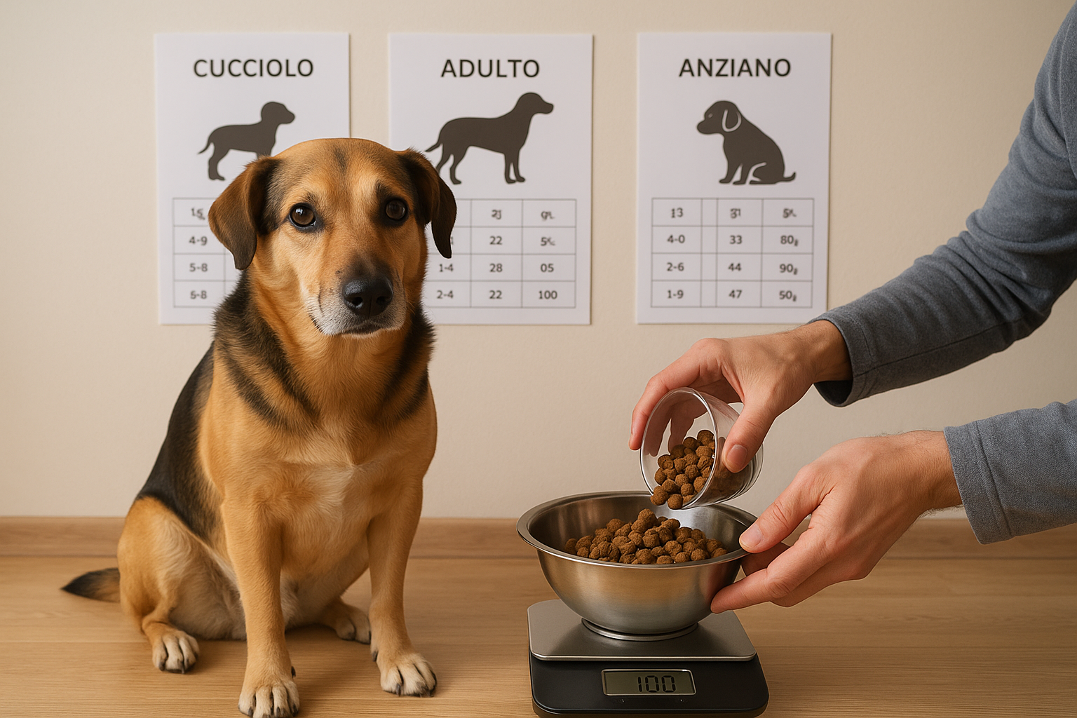 Calorie nella dieta del cane: tabella dosi giornaliere in base a peso, età e attività