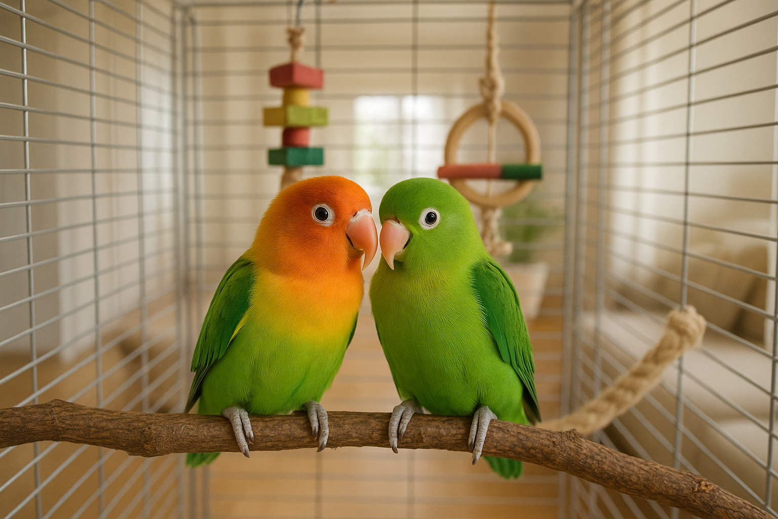 Pappagalli inseparabili (agapornis): come allevarli in casa tra socialità, rumore e cura quotidiana