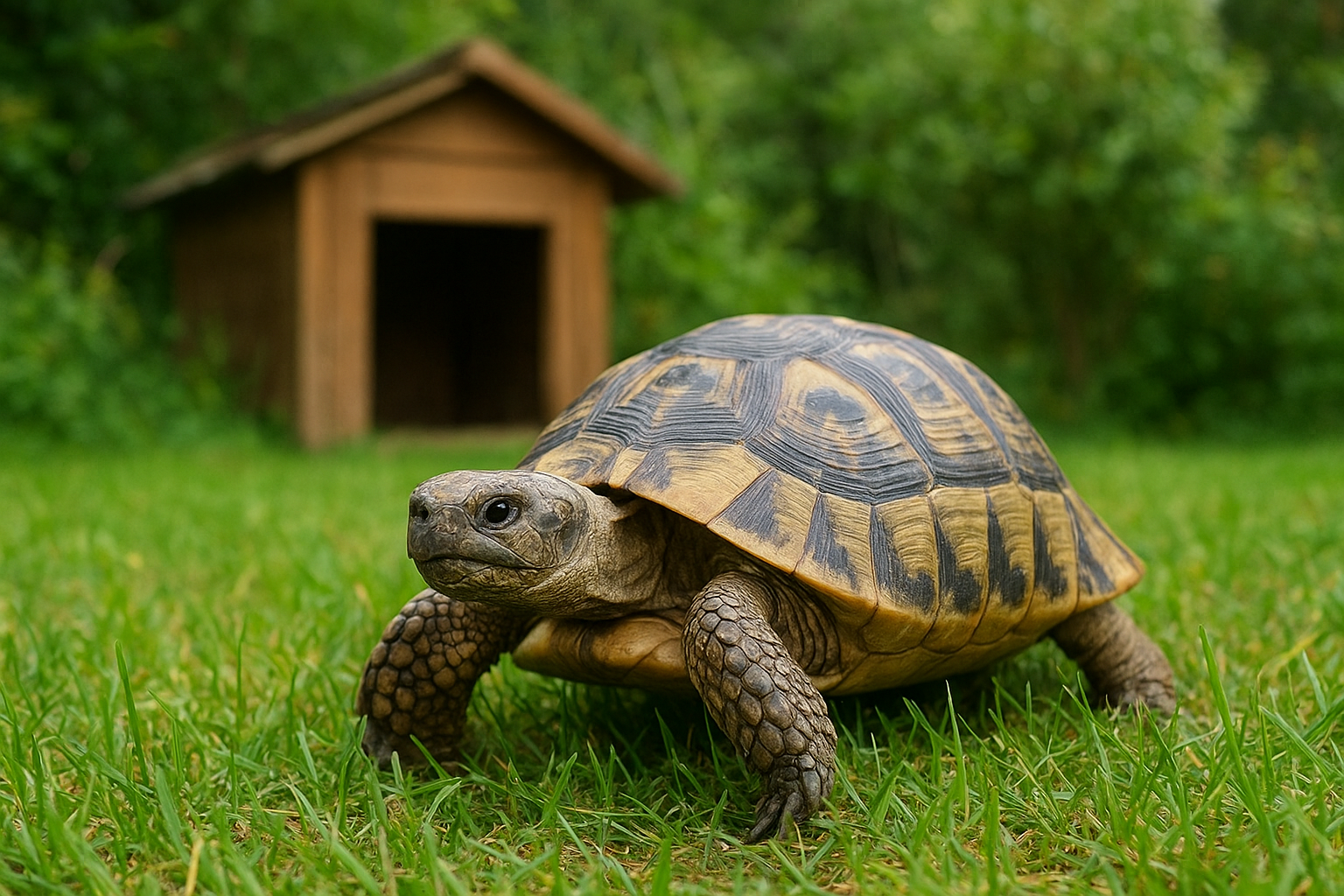 Tartarughe di terra in giardino: specie adatte, rifugio, alimentazione e permessi