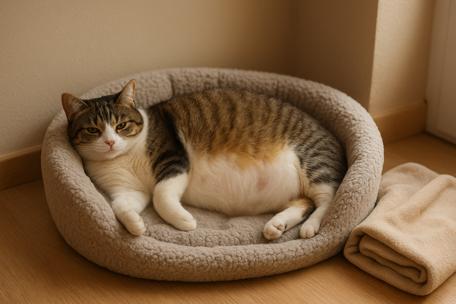 Gatta incinta: segnali, alimentazione e preparazione del nido fino al parto