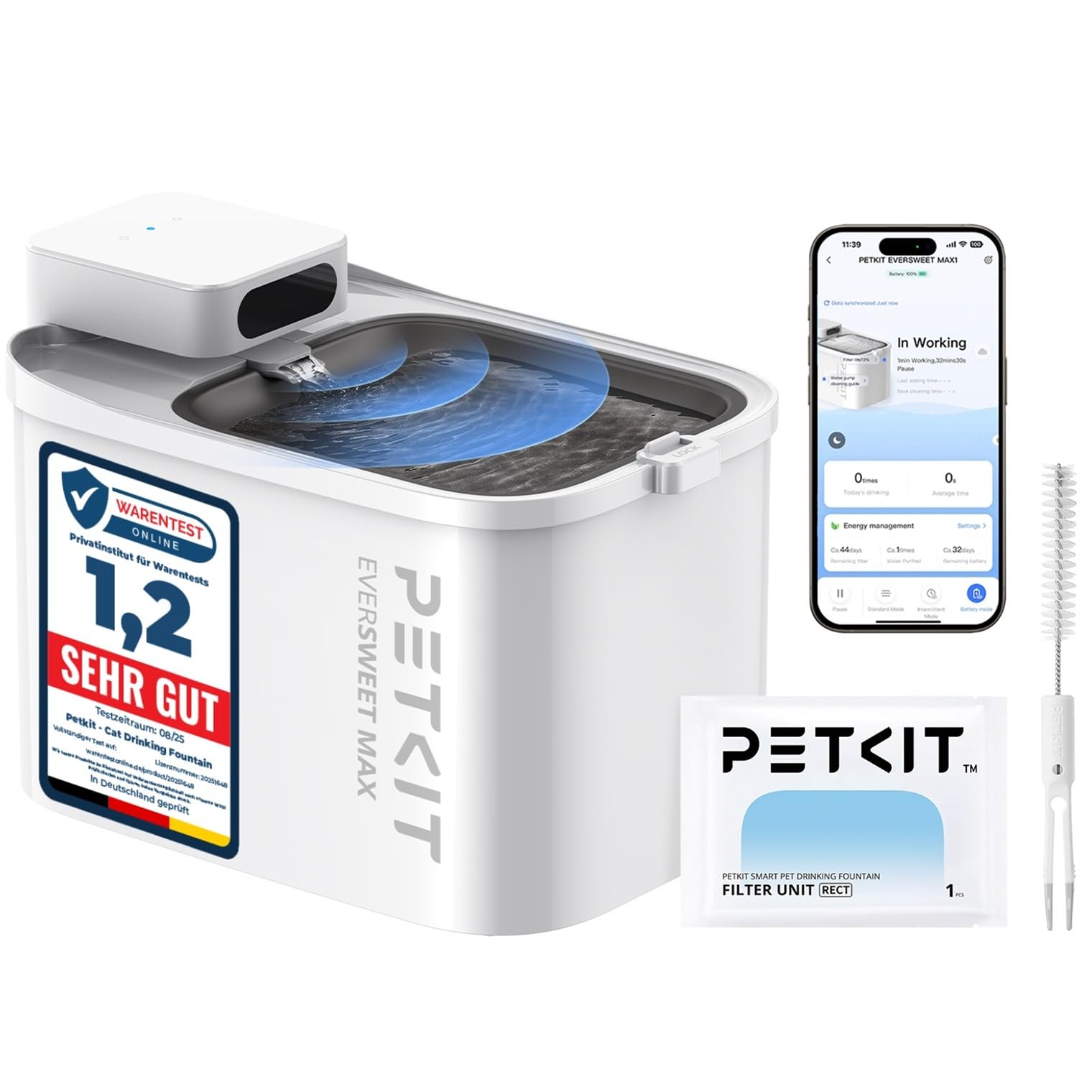 PETKIT EVERSWEET MAX, fontanella senza fili da 3L: soluzione smart per gatti che bevono poco