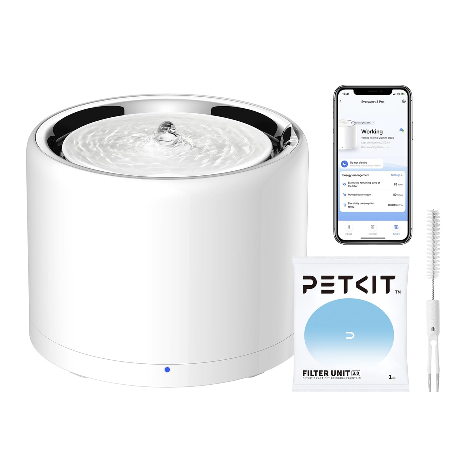 Fontana intelligente PETKIT in acciaio: acqua sempre fresca per cani e gatti a prezzo interessante su Amazon