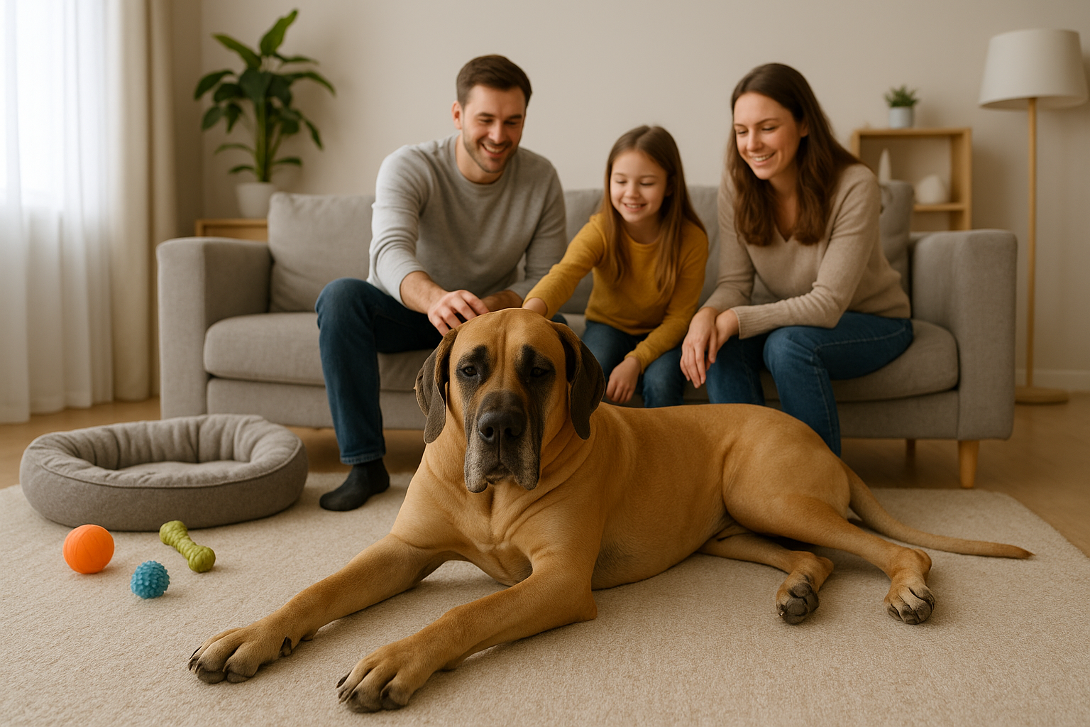 Vivere con un cane di razza grande in appartamento: spazi, routine e gestione di energia e sicurezza