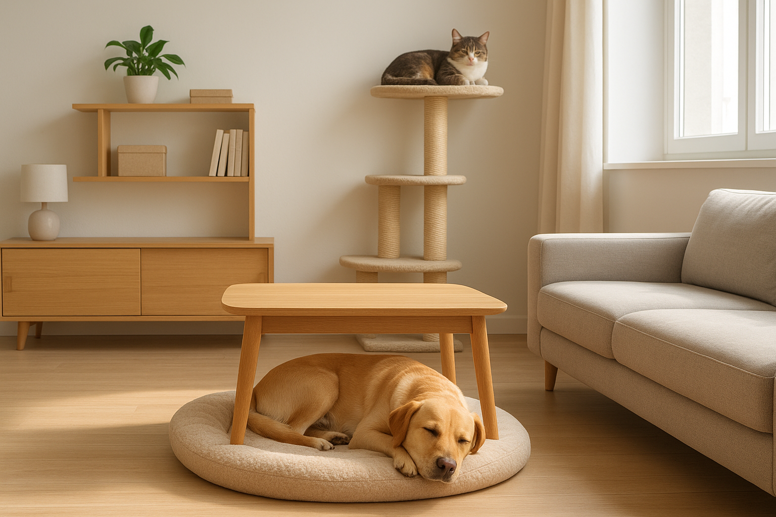 Vivere in monolocale con cane o gatto: organizzare spazi piccoli senza rinunciare al benessere del pet