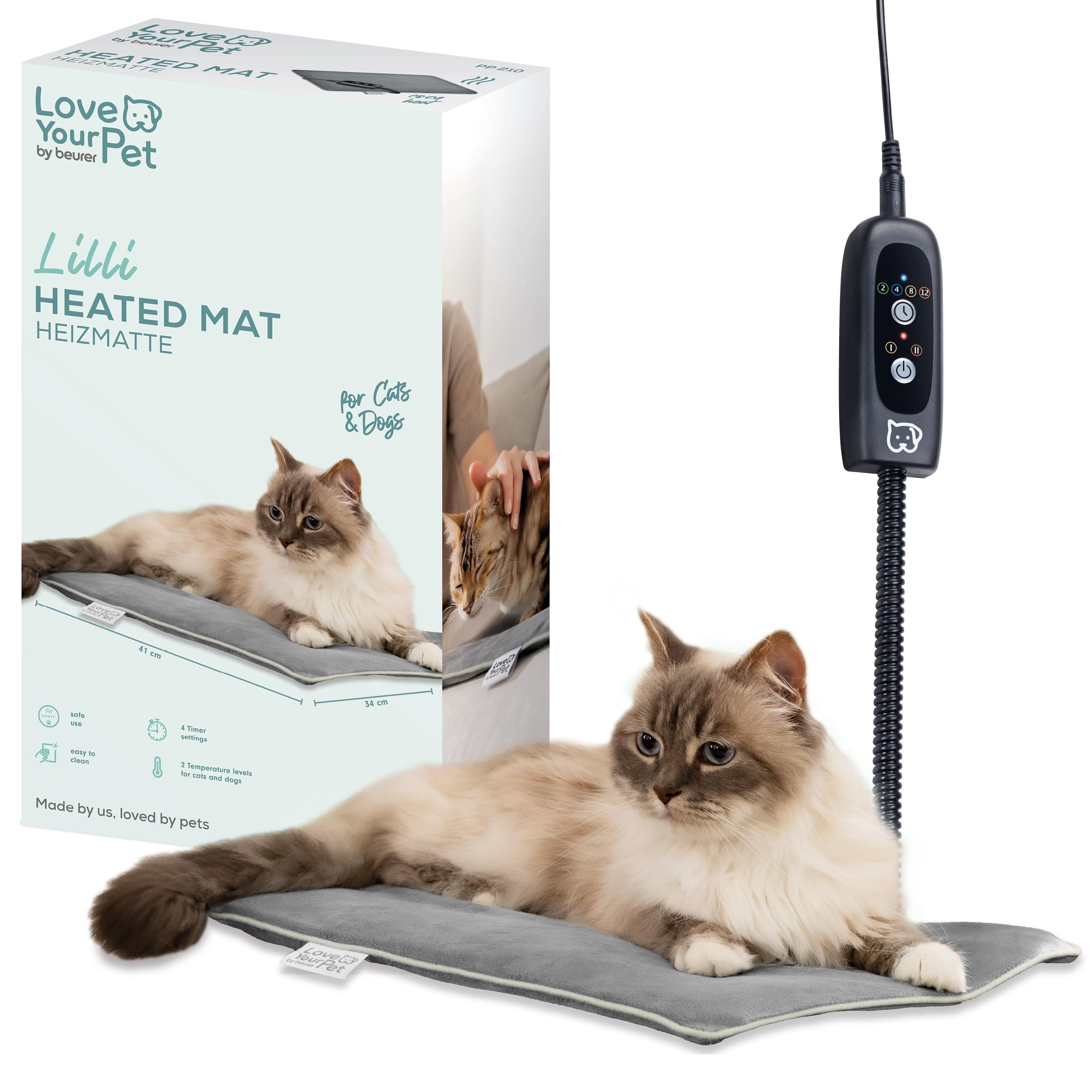 Beurer Love Your Pet tappetino riscaldante Lilli per cani e gatti: comfort caldo per cuccioli e pet freddolosi
