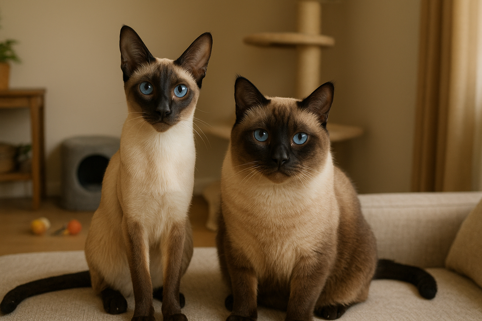 Gatto siamese moderno e tradizionale: differenze, carattere e vita in casa