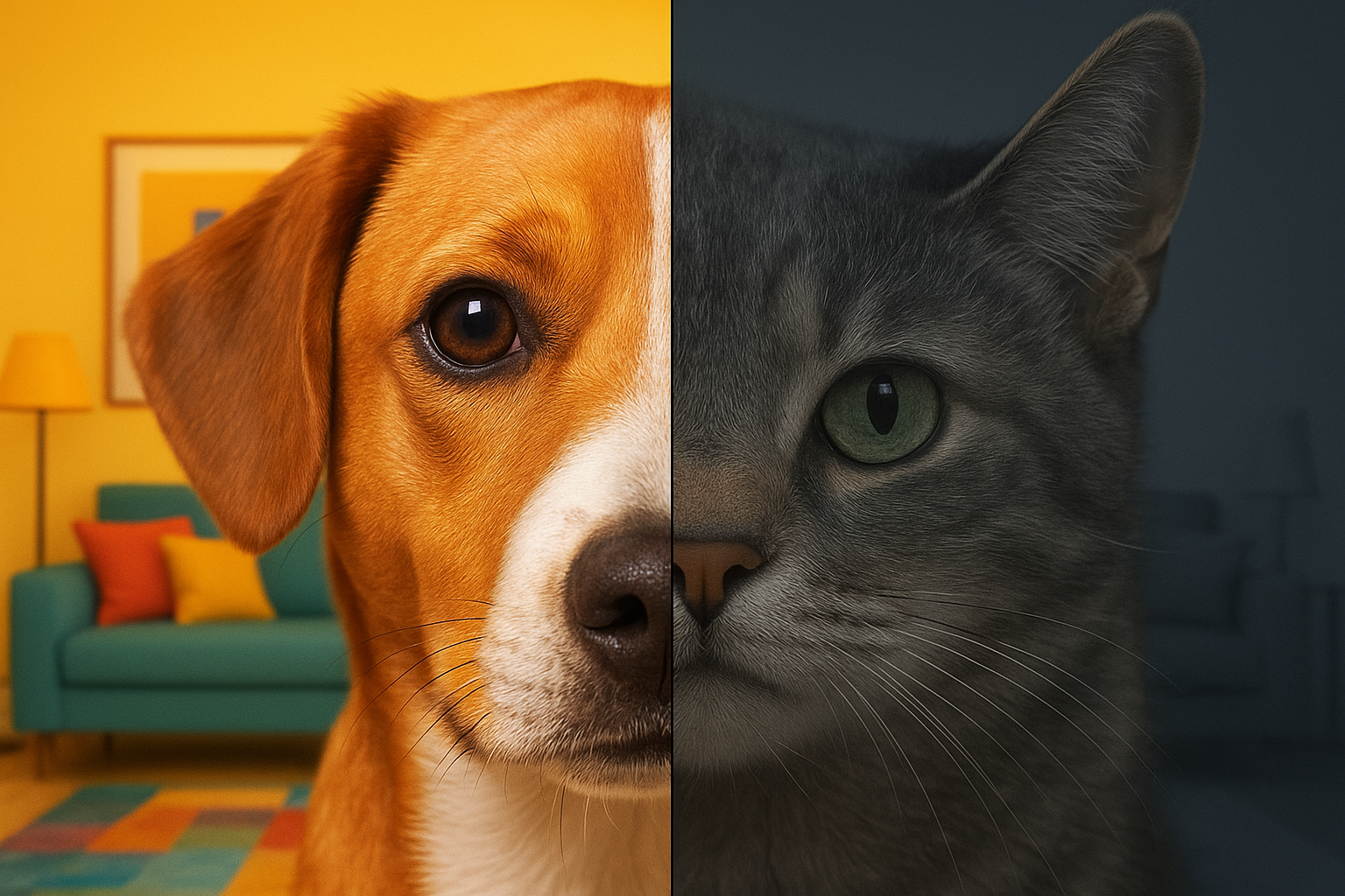 Come vedono i cani e i gatti: colori, buio e differenze rispetto all’occhio umano