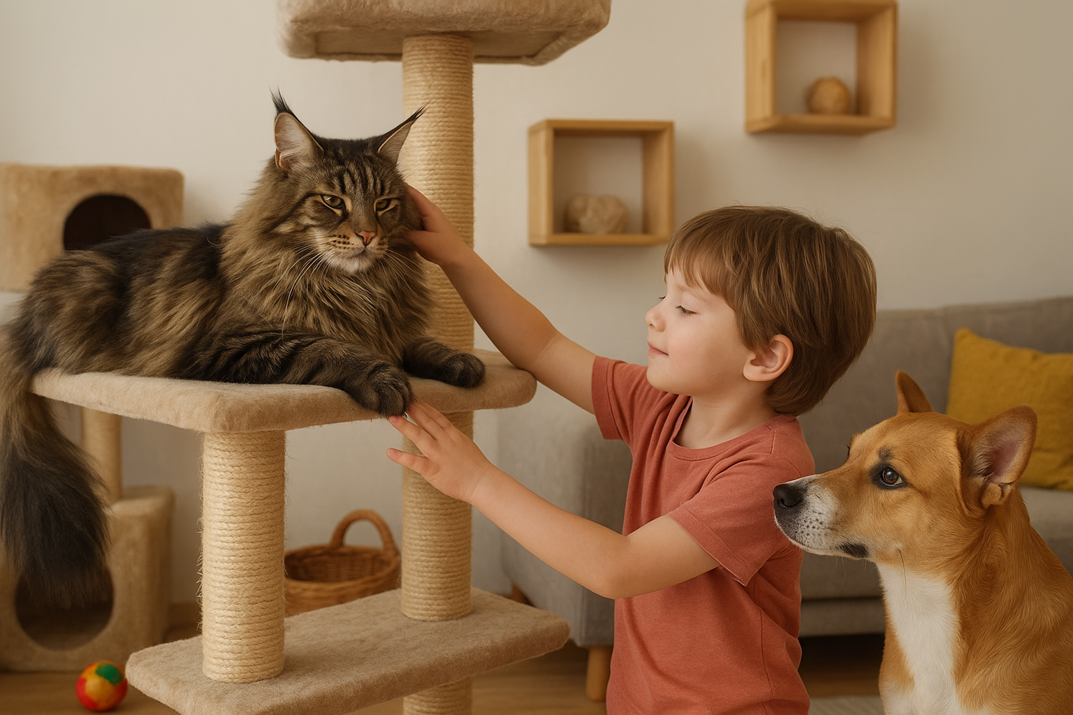 Maine coon adulto: carattere, esigenze di spazio e gestione del “gigante buono” di casa