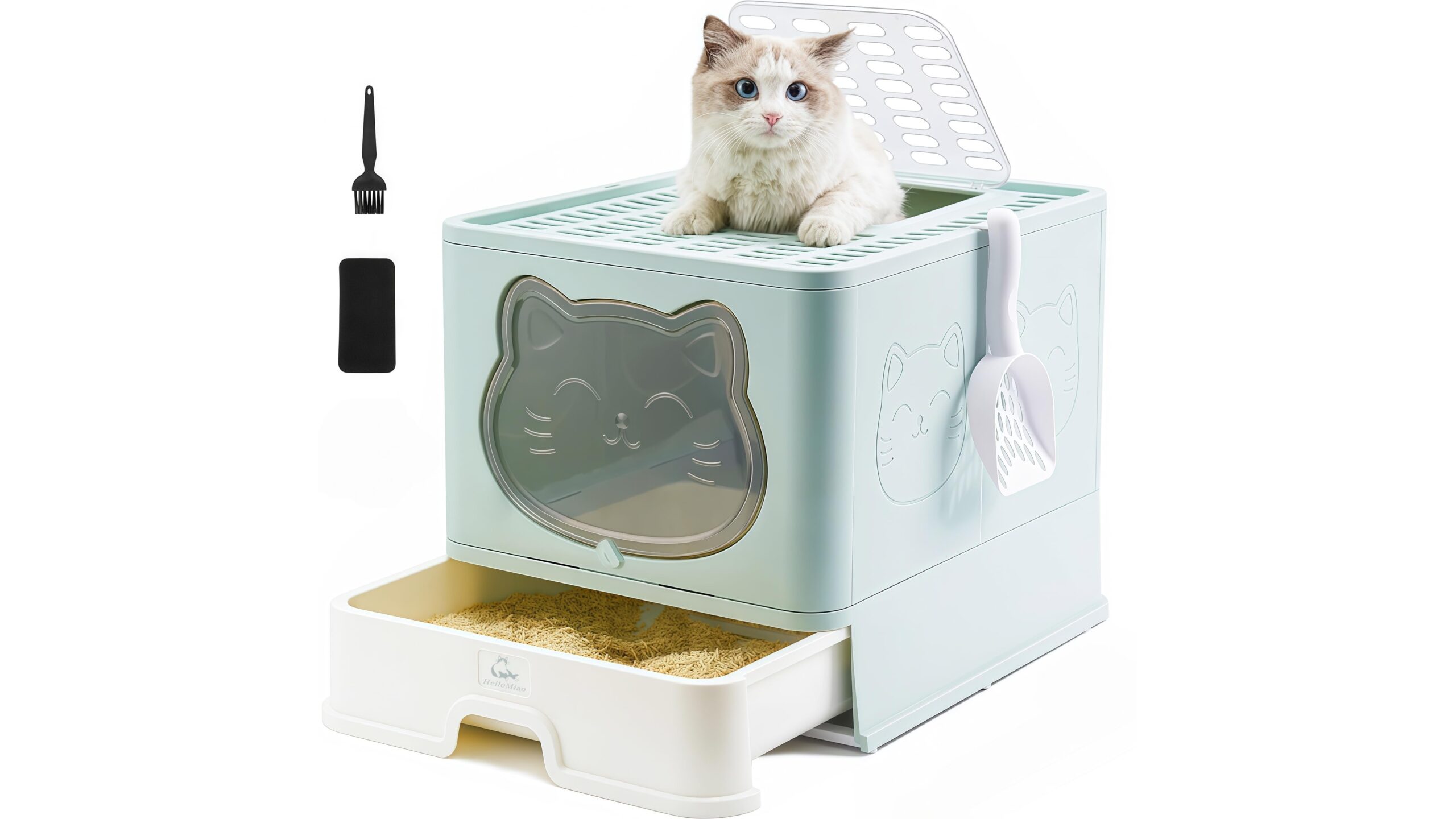 HelloMiao lettiera chiusa a cassetto: più privacy per il gatto e meno odori in casa