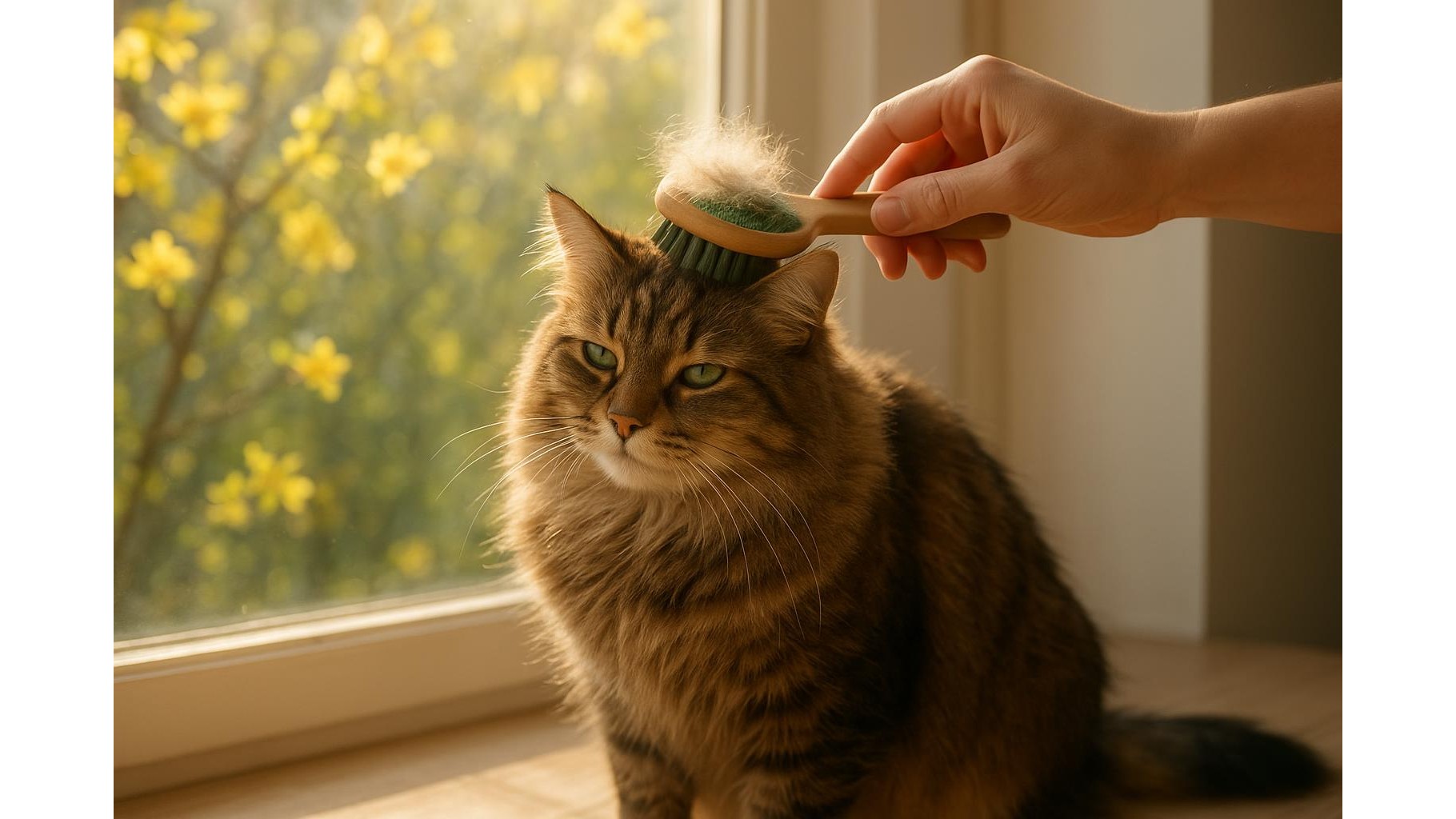 Gatti e cambio di stagione: come affrontare la muta di primavera senza stress (per te e per lui)