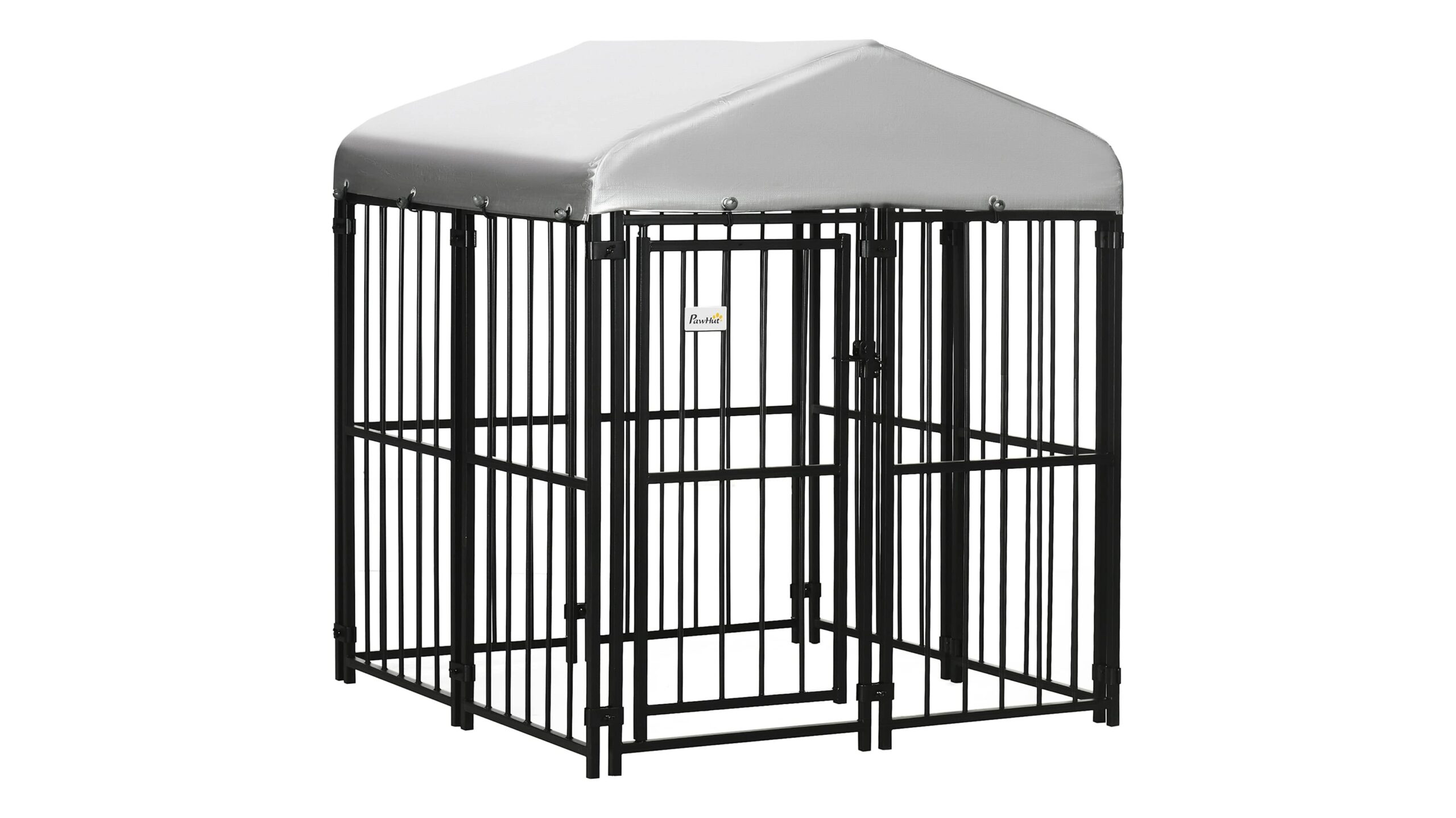 PawHut recinto per cani con tettuccio, soluzione da giardino per cani di taglia piccola e media