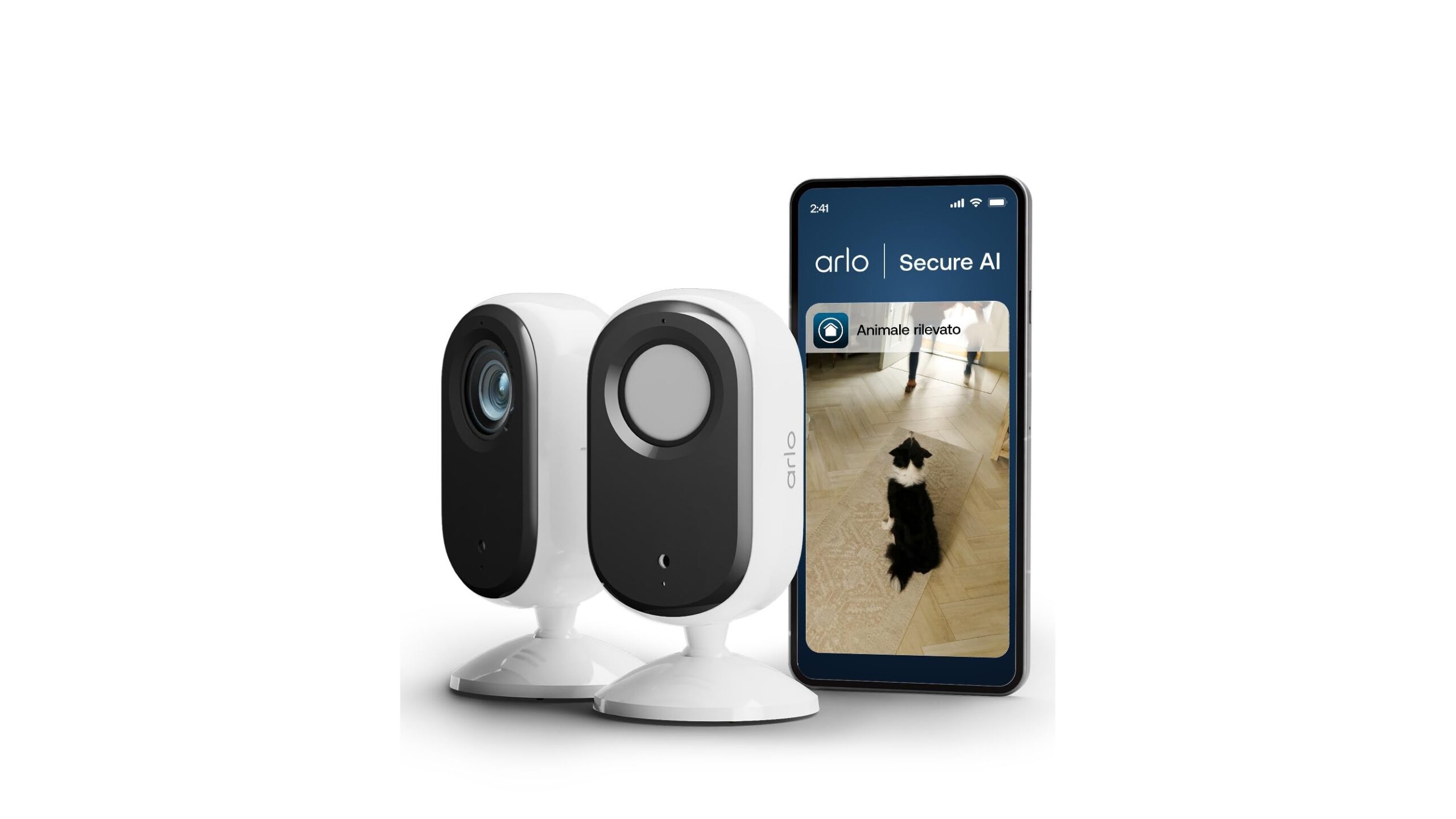 Telecamera Arlo Essential 3 indoor, controllare cani e gatti in casa anche quando sei fuori