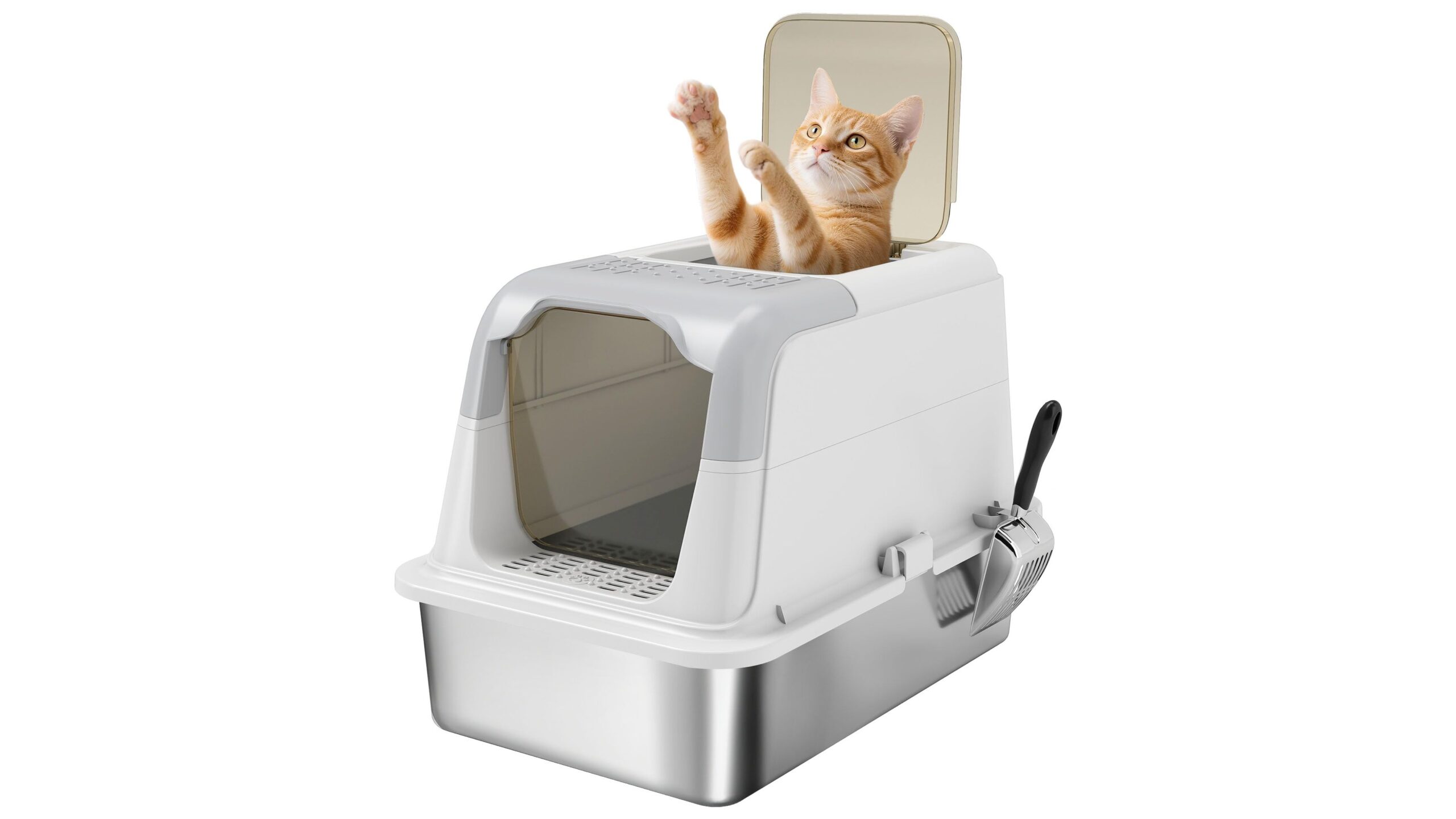 Lettiera chiusa PawHut in acciaio inox e plastica: pro e contro dei modelli con doppio ingresso