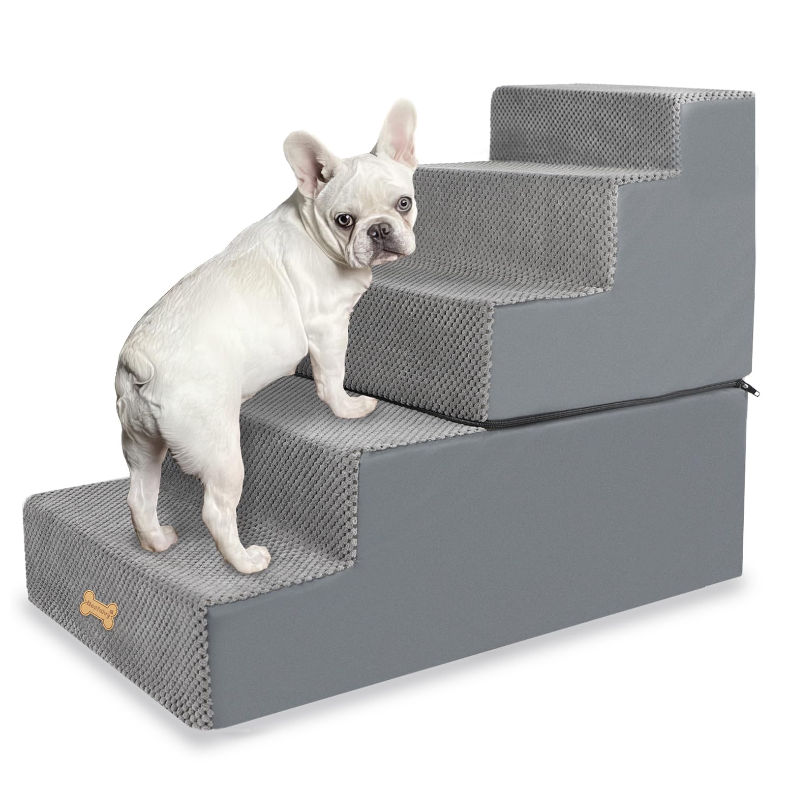 Nepfaivy scaletta per cani e gatti per salire sul letto, gradini imbottiti in offerta su Amazon