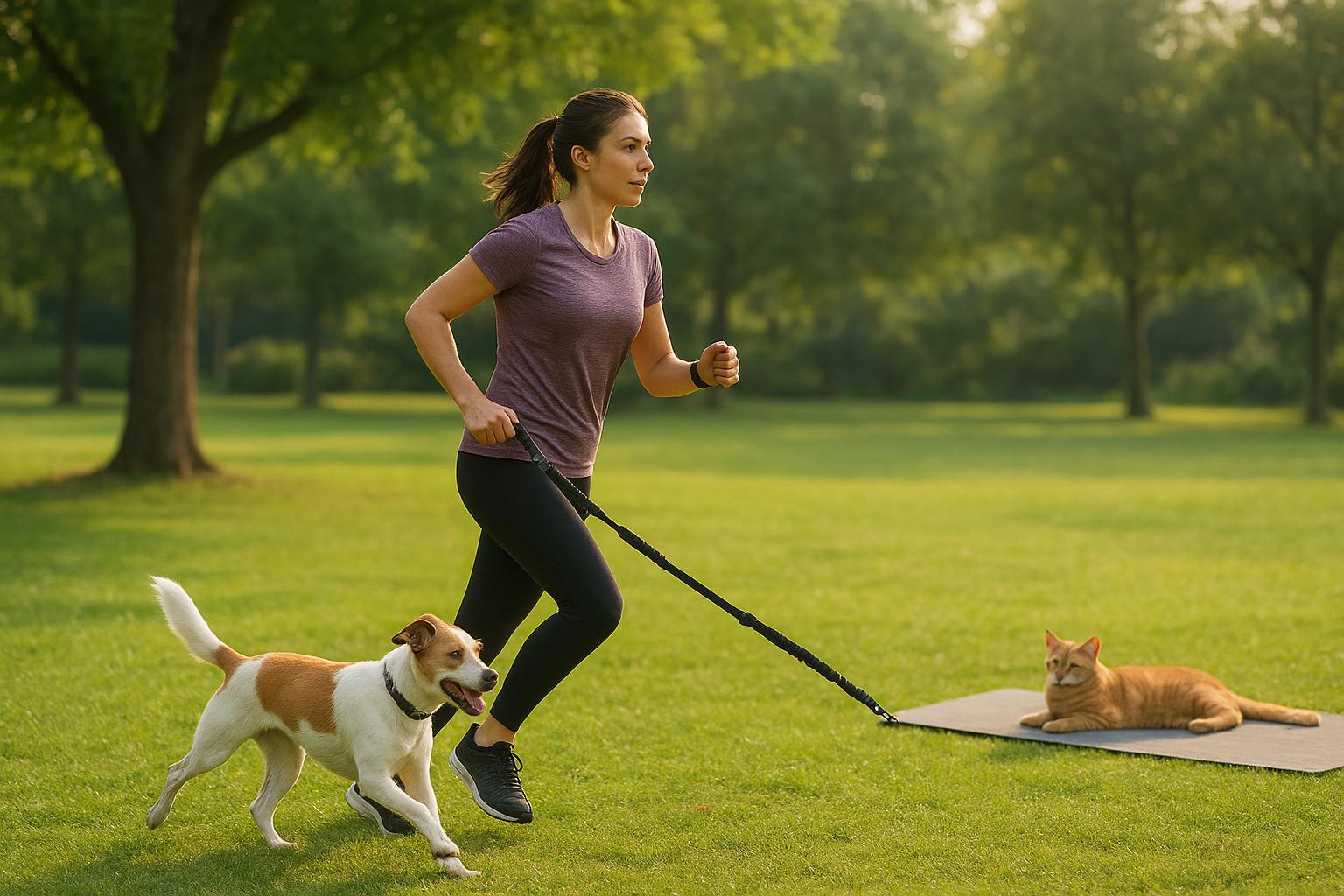 Quando il pet entra nella routine sportiva: correre, fare yoga e allenarsi con cane e gatto senza stress