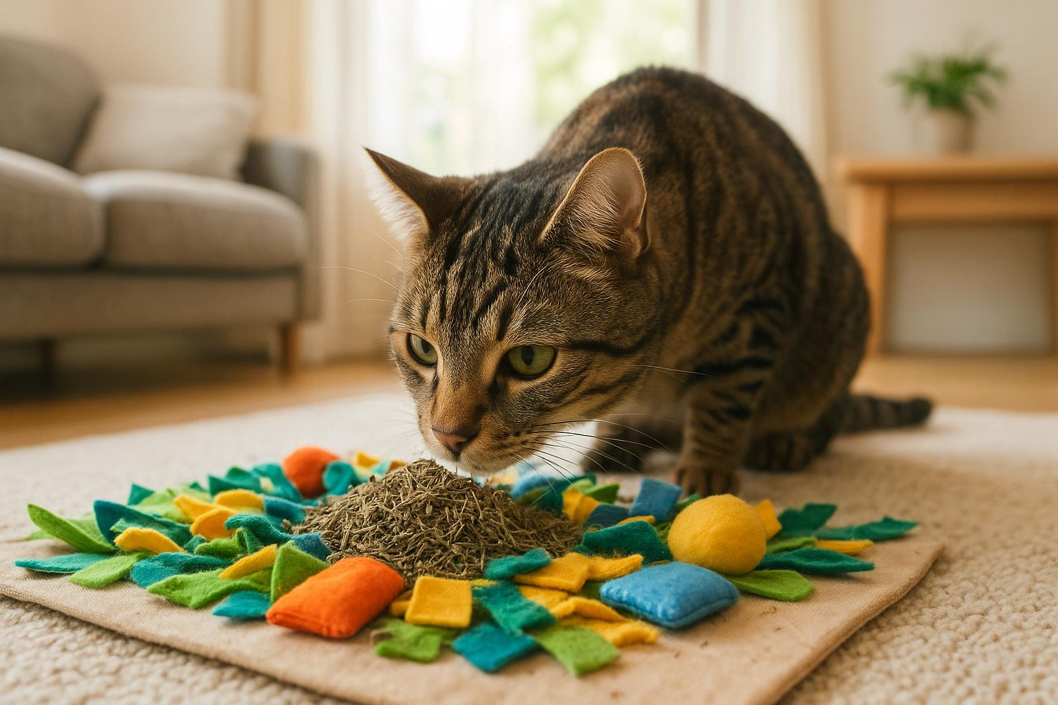 Gatto e arricchimento olfattivo: usare erbe, giochi e profumi per una vita indoor più ricca