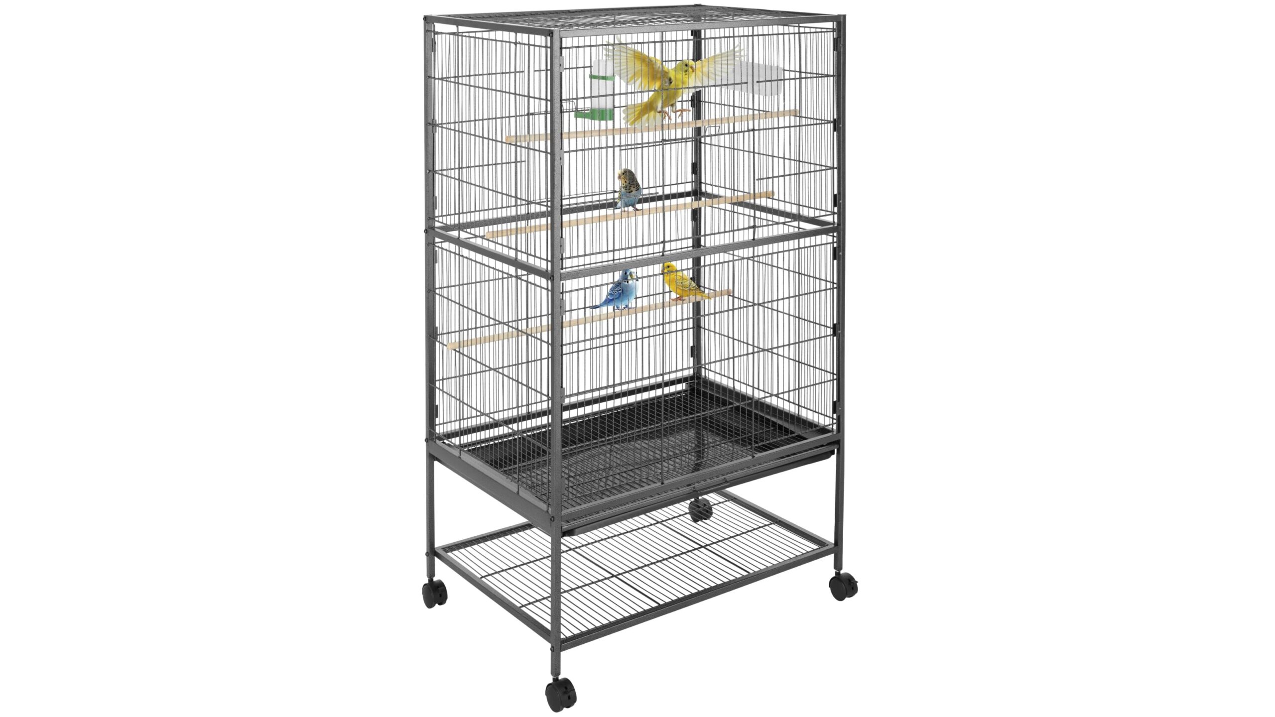 Voliera tectake per uccelli da interno con ruote: spazio e comfort in offerta su Amazon