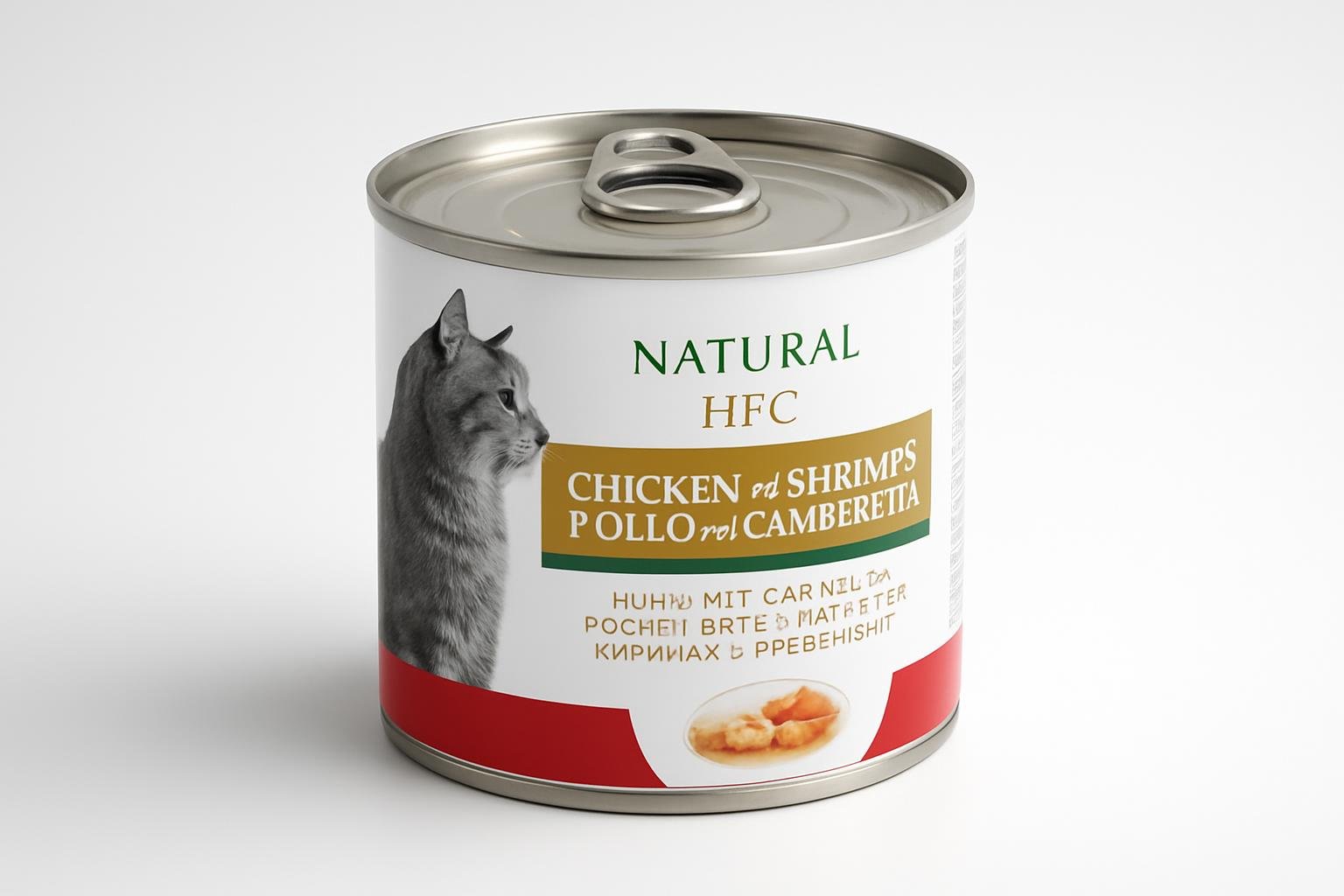 Almo Nature HFC pollo con gamberetti, umido naturale per gatti adulti in maxi formato convenienza