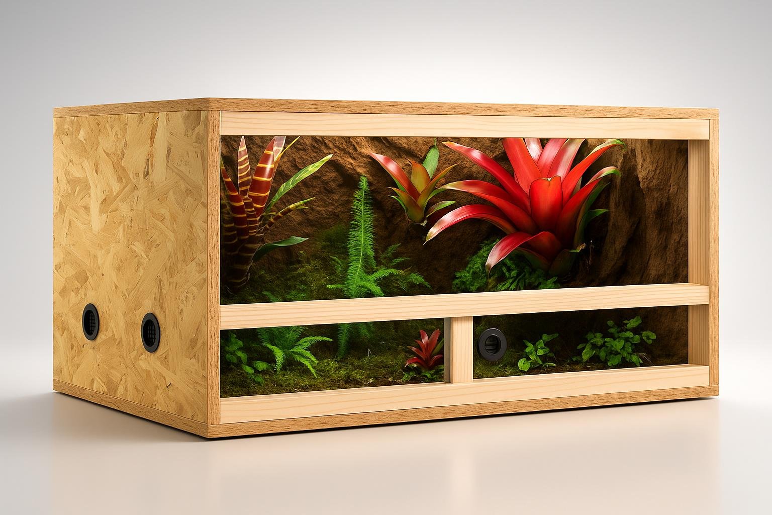 Terrario in legno ITA 80x40x40 cm per rettili, una soluzione pronta all’uso per chi inizia