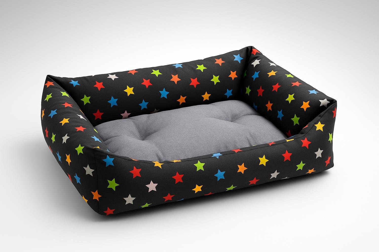 Baroni Home cuccia per cane in tessuto grigio e stelle, il divanetto morbido in offerta per il salotto