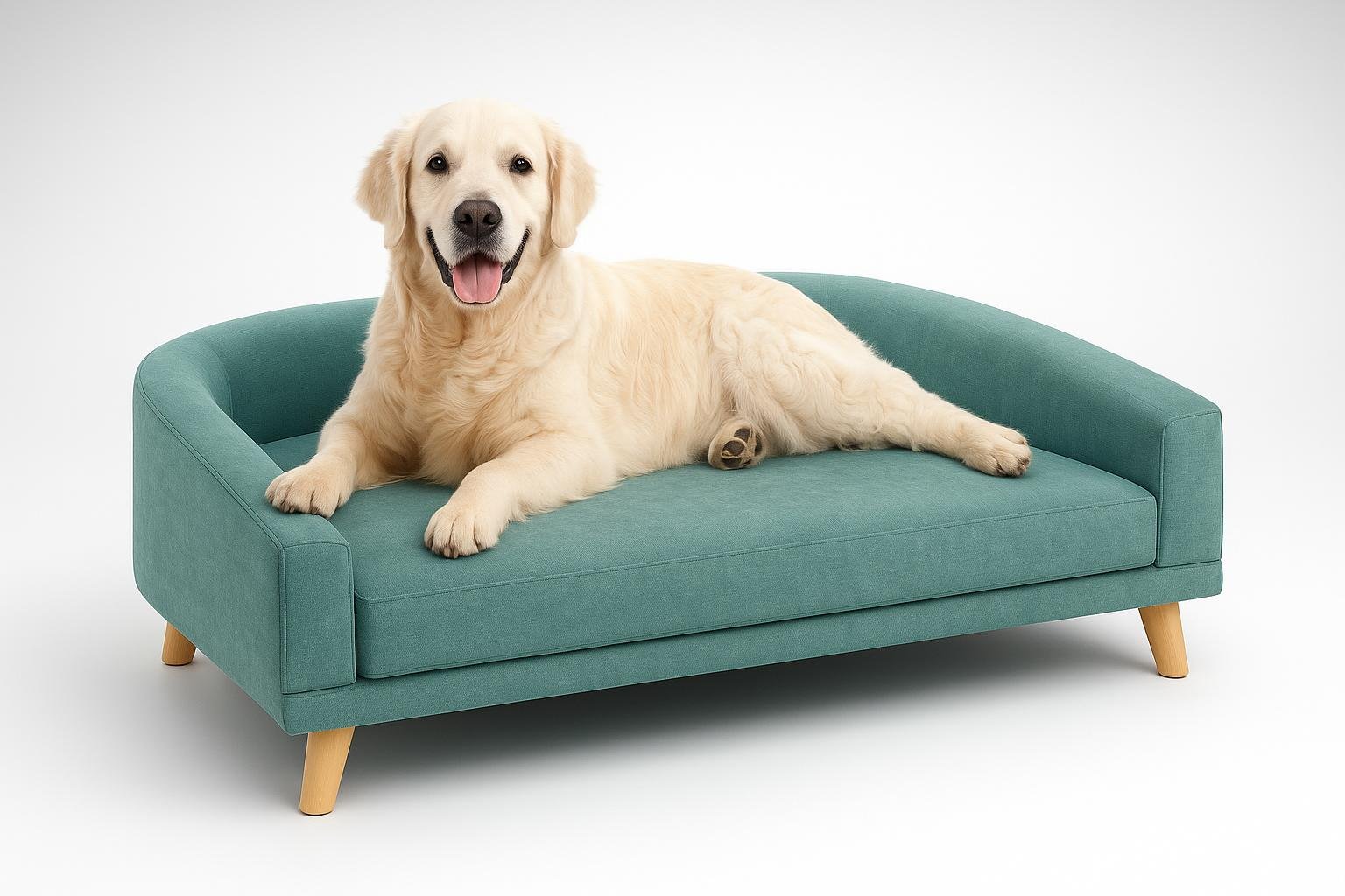 PawHut divano per cani di taglia grande, soluzione rialzata e sfoderabile per il relax del cane in salotto