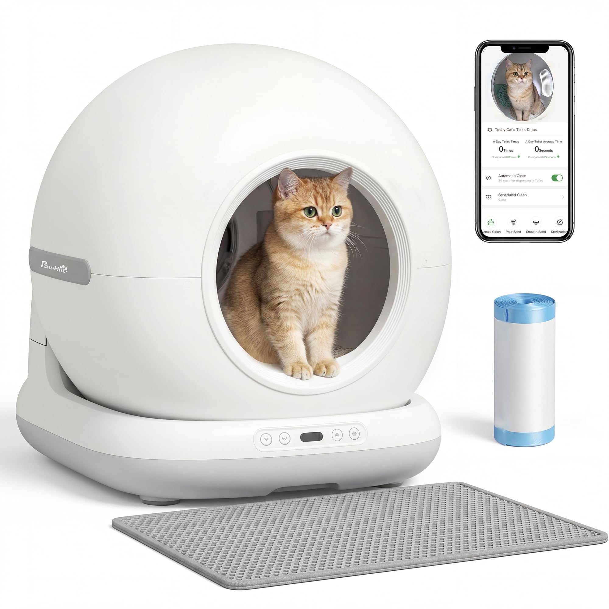 PawHut lettiera gatto autopulente con telecamera e app, minimo storico per chi ha più mici in casa