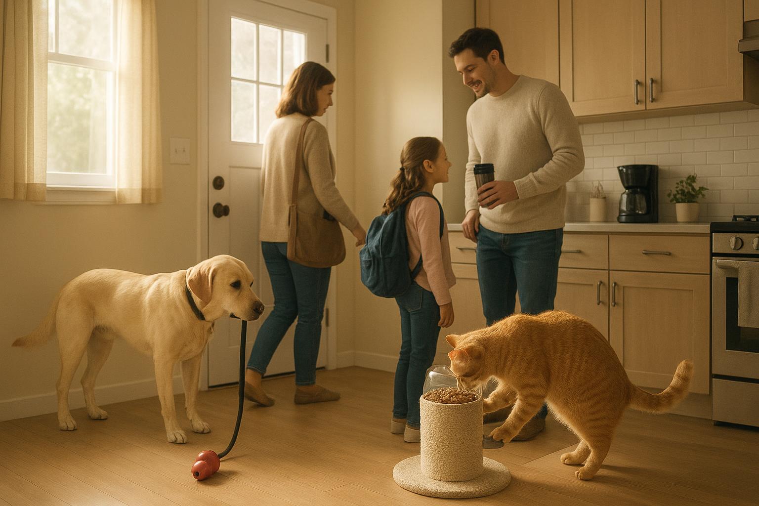 Organizzare una routine mattutina serena con cane e gatto: tempi, giochi e gestione delle corse contro l’orologio