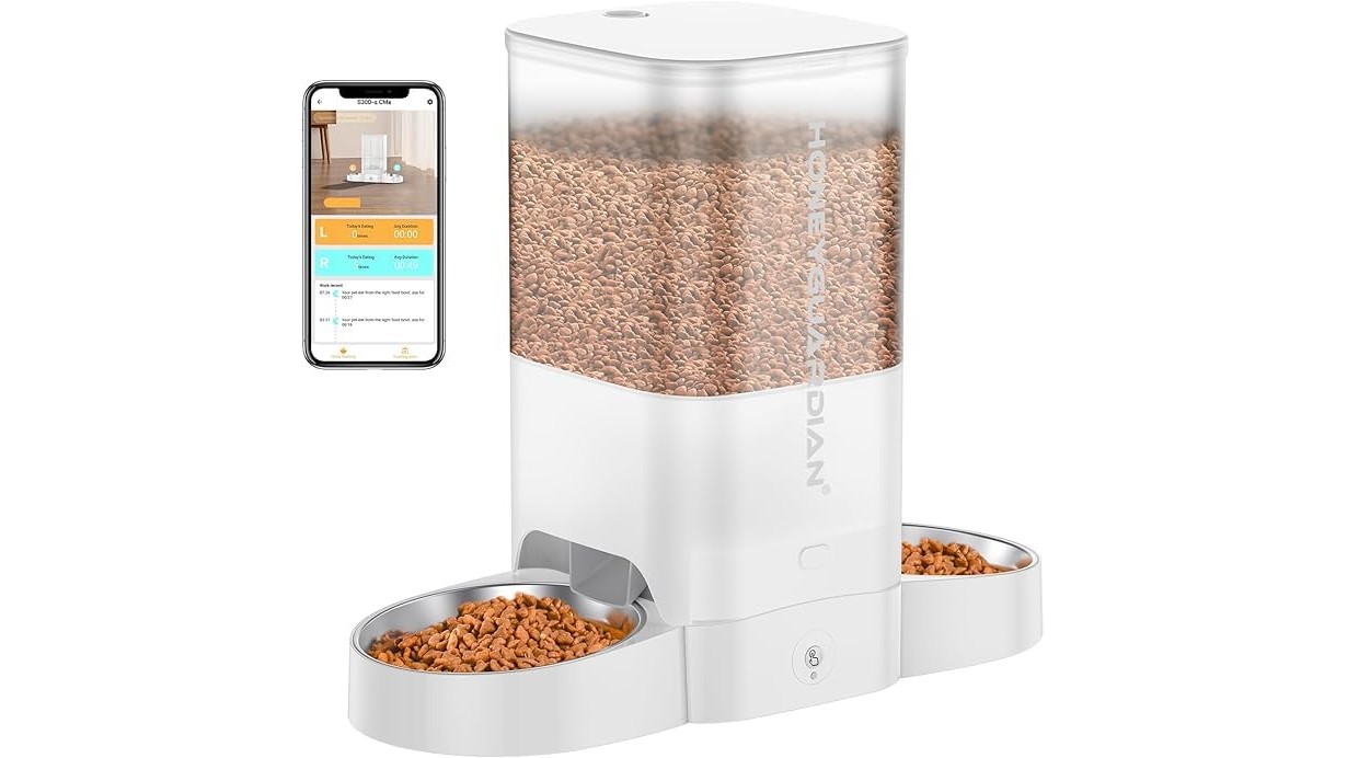 HoneyGuardian distributore automatico doppio per gatti, affare su Amazon per gestire fino a due pet