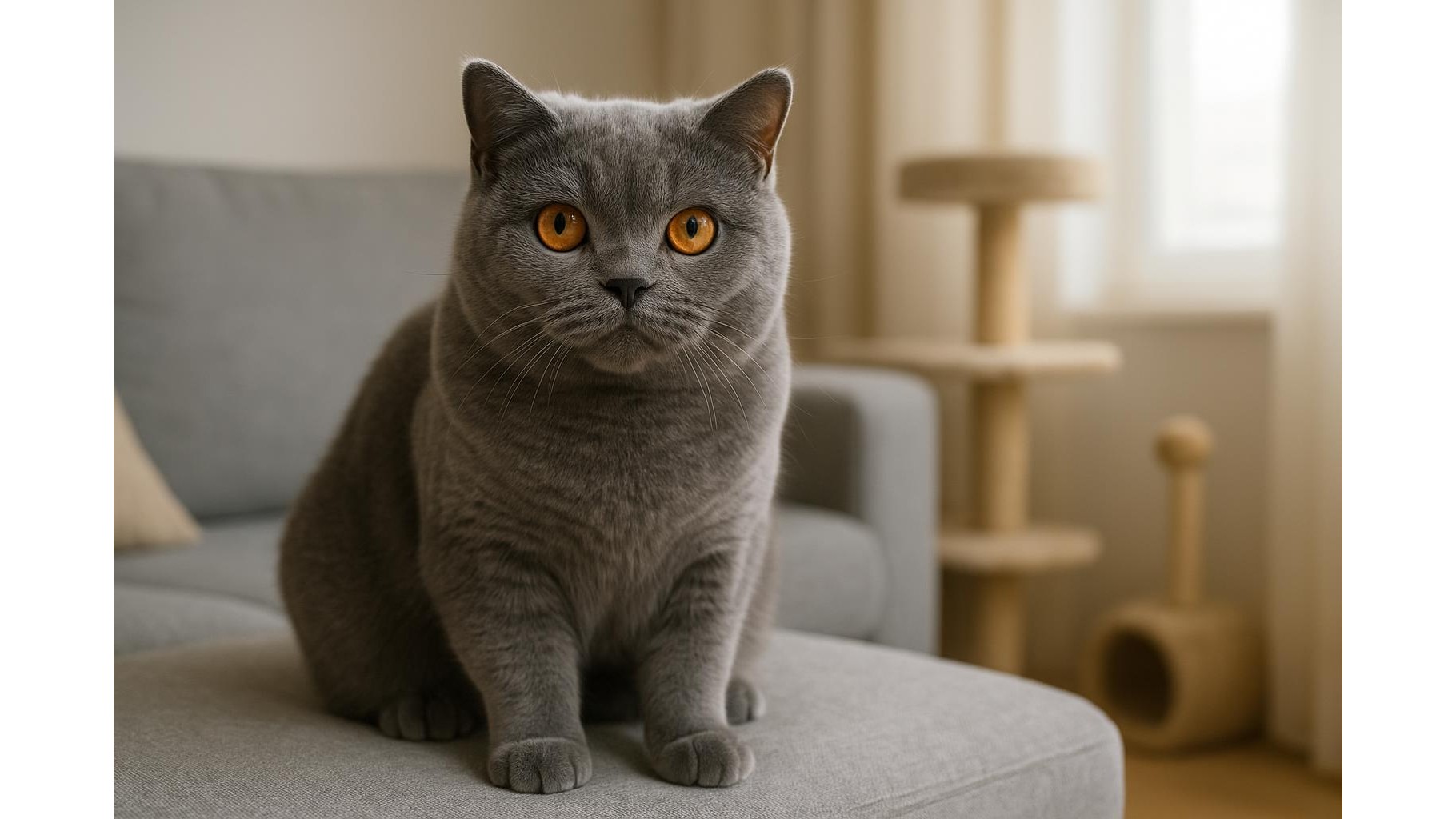 Gatto british shorthair: carattere pacato, convivenza in appartamento e cura quotidiana