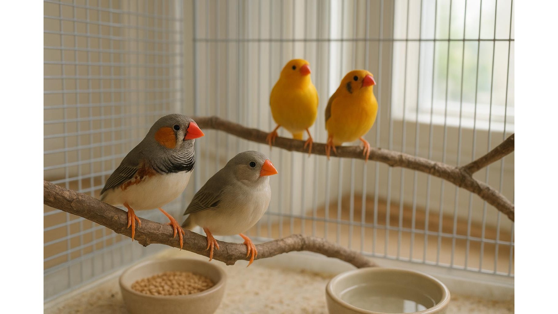 Piccoli uccelli esotici in casa: come iniziare con diamanti mandarino e passeri del Giappone