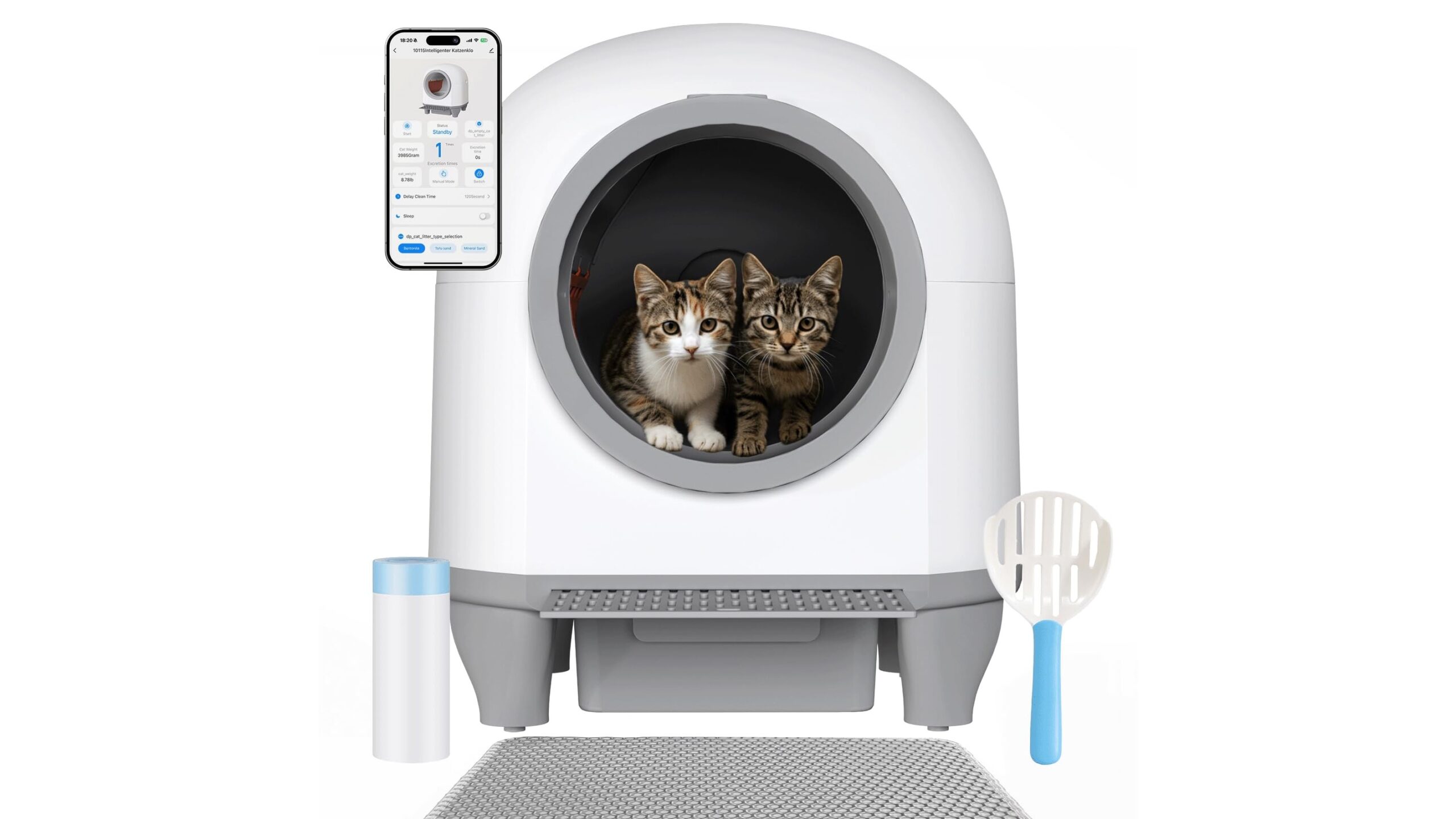 Lettiera gatto autopulente con app da 90 L, la soluzione hi-tech per case con più mici