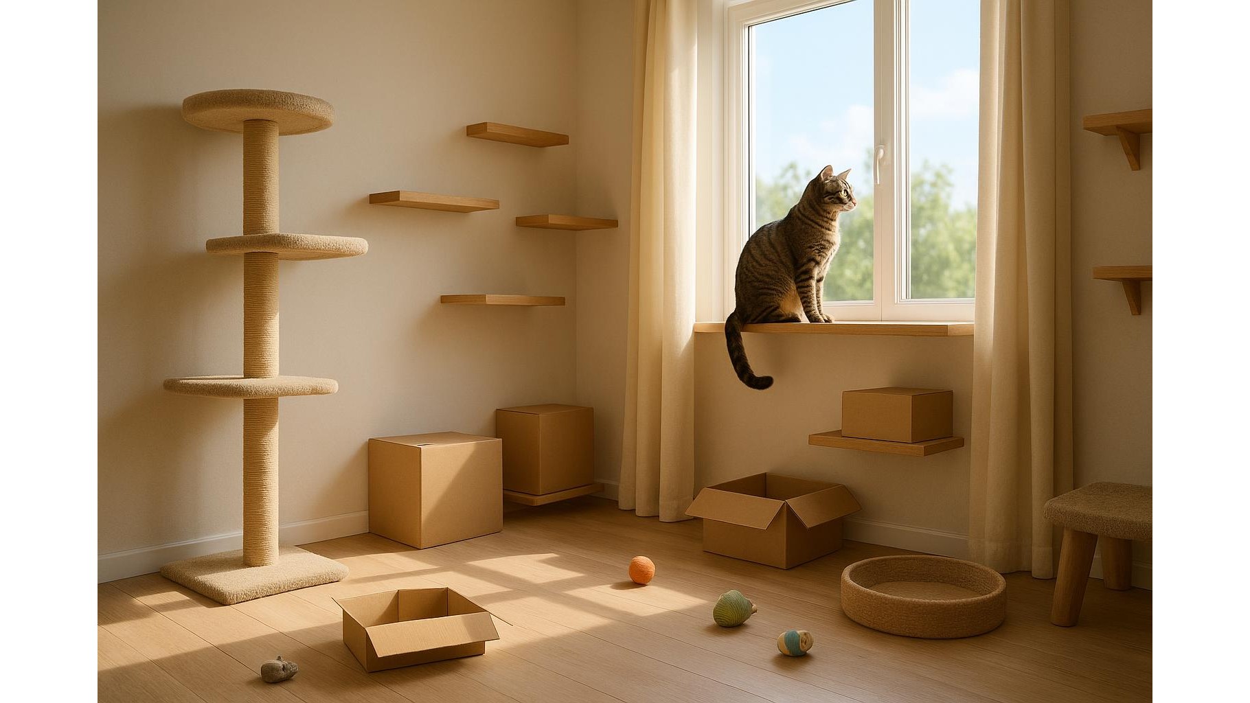Arricchimento ambientale per gatti indoor: idee low cost per una casa a prova di predatore