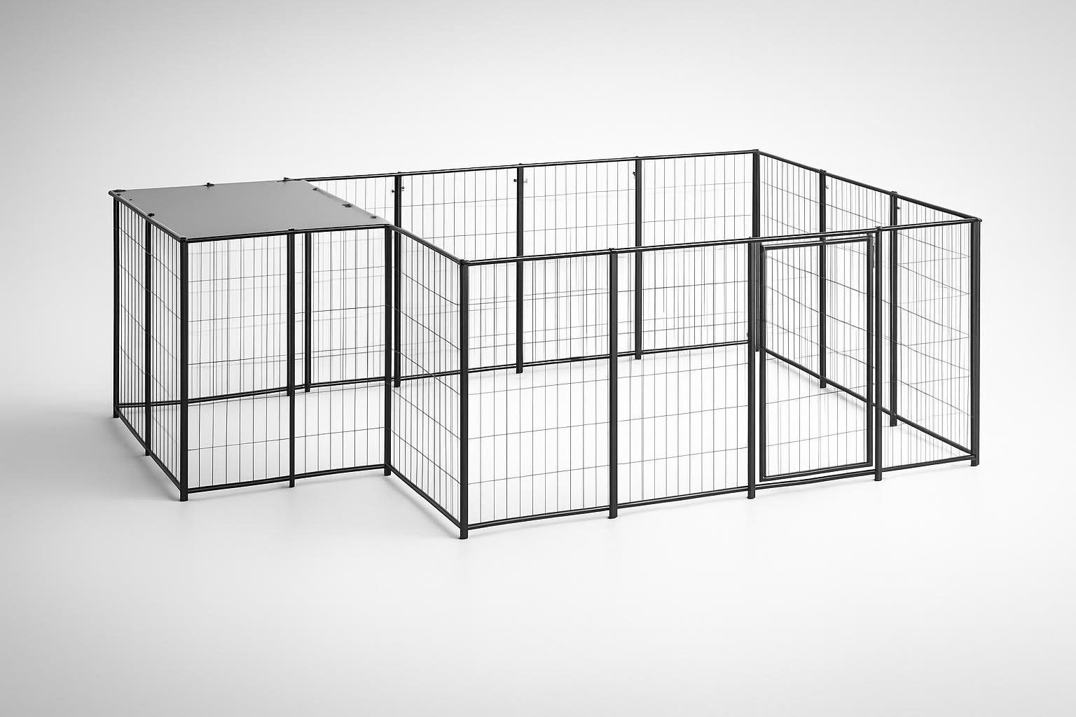 vidaXL gabbia per cani 6,05 m² in acciaio, spazio sicuro in giardino a prezzo interessante