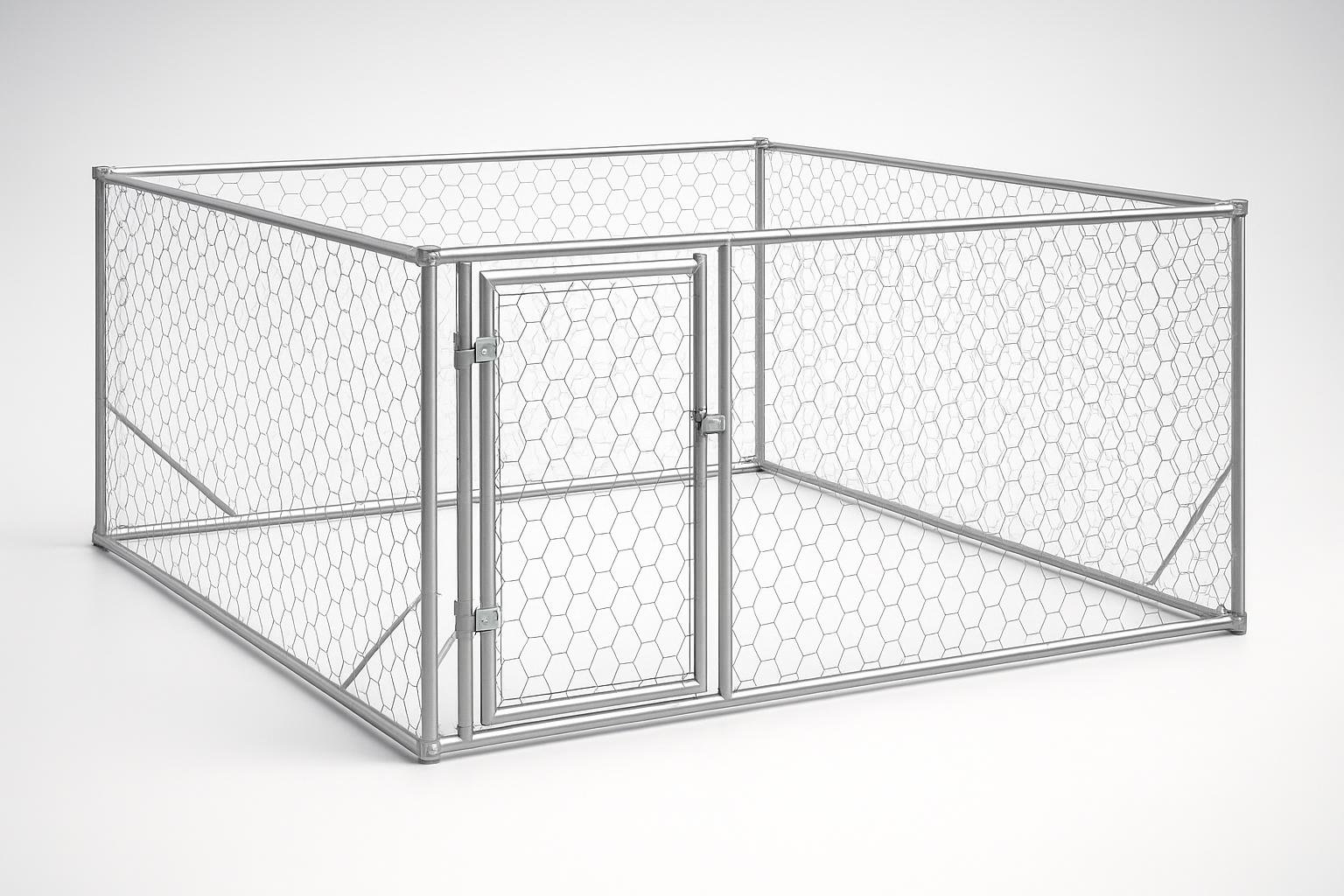 Canile esterno vidaXL 2×2 m, recinto robusto per cani che trascorrono tempo in giardino