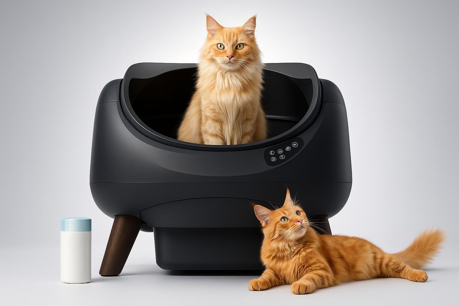 Lettiera autopulente CATLINK aperta, come semplifica la gestione di più gatti in casa