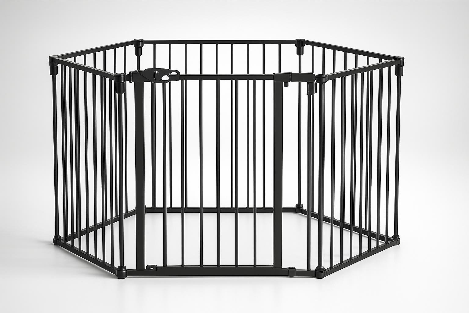 PawHut cancelletto pieghevole a 6 sezioni, barriera modulare per gestire i movimenti del cane in casa