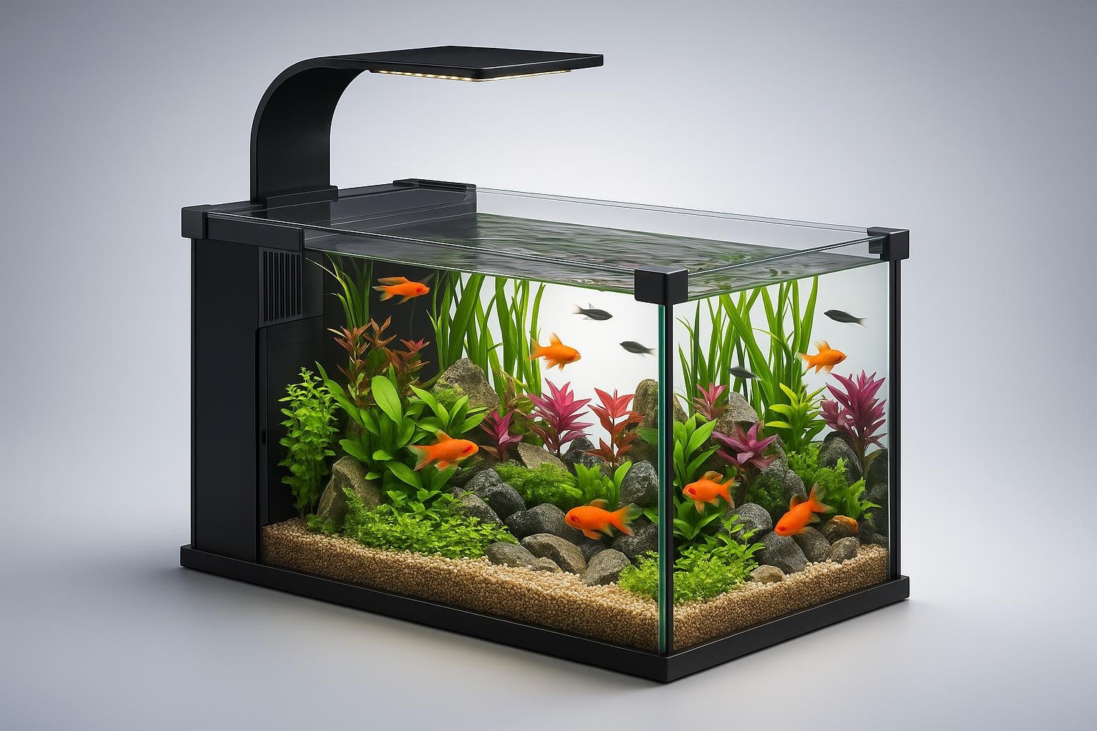 PawHut acquario completo 24L con filtro e LED, mini vasca ideale per chi inizia