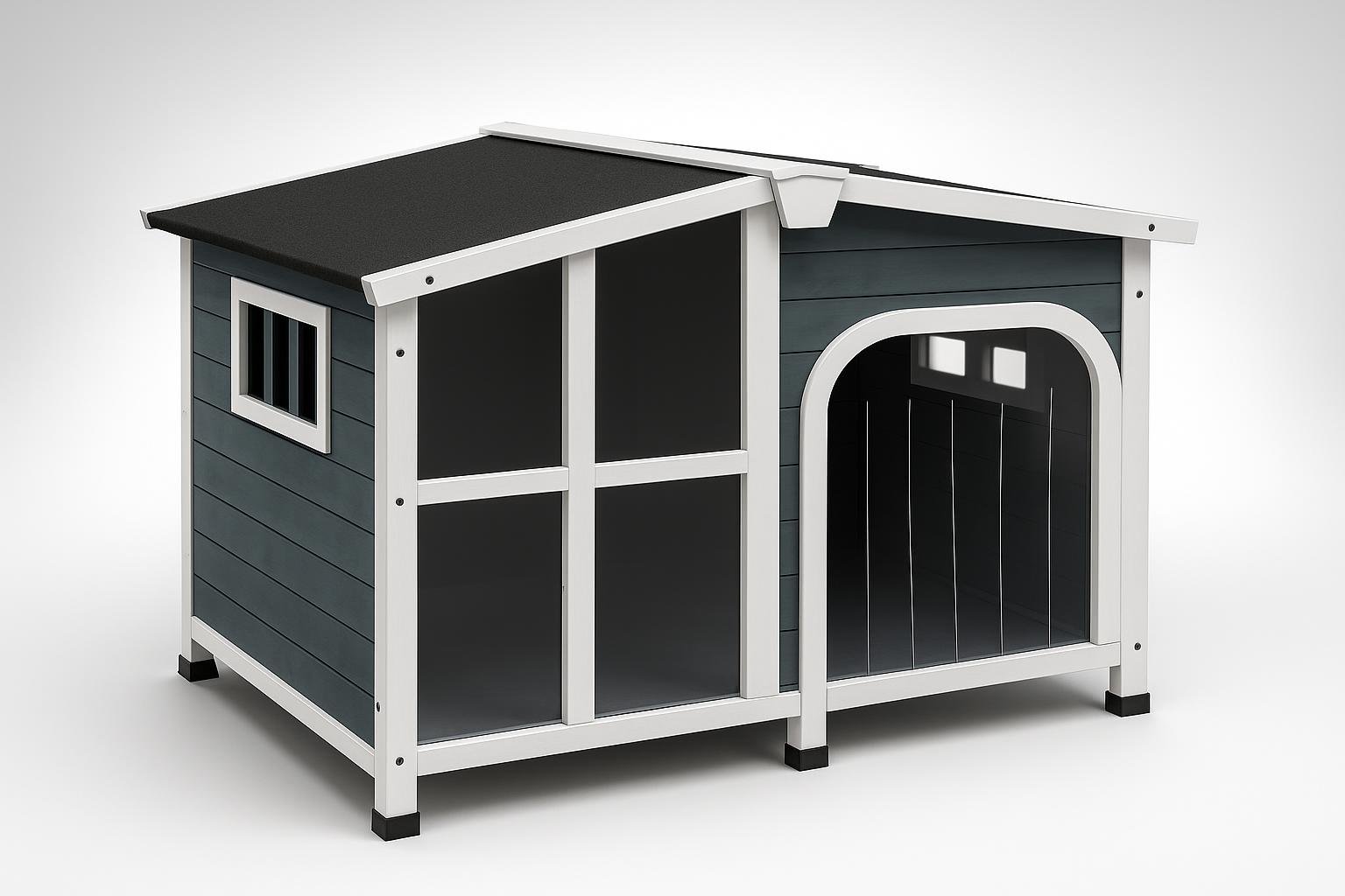 PawHut cuccia da esterno in legno per cani, quando scegliere una casetta con tetto apribile e tenda protettiva