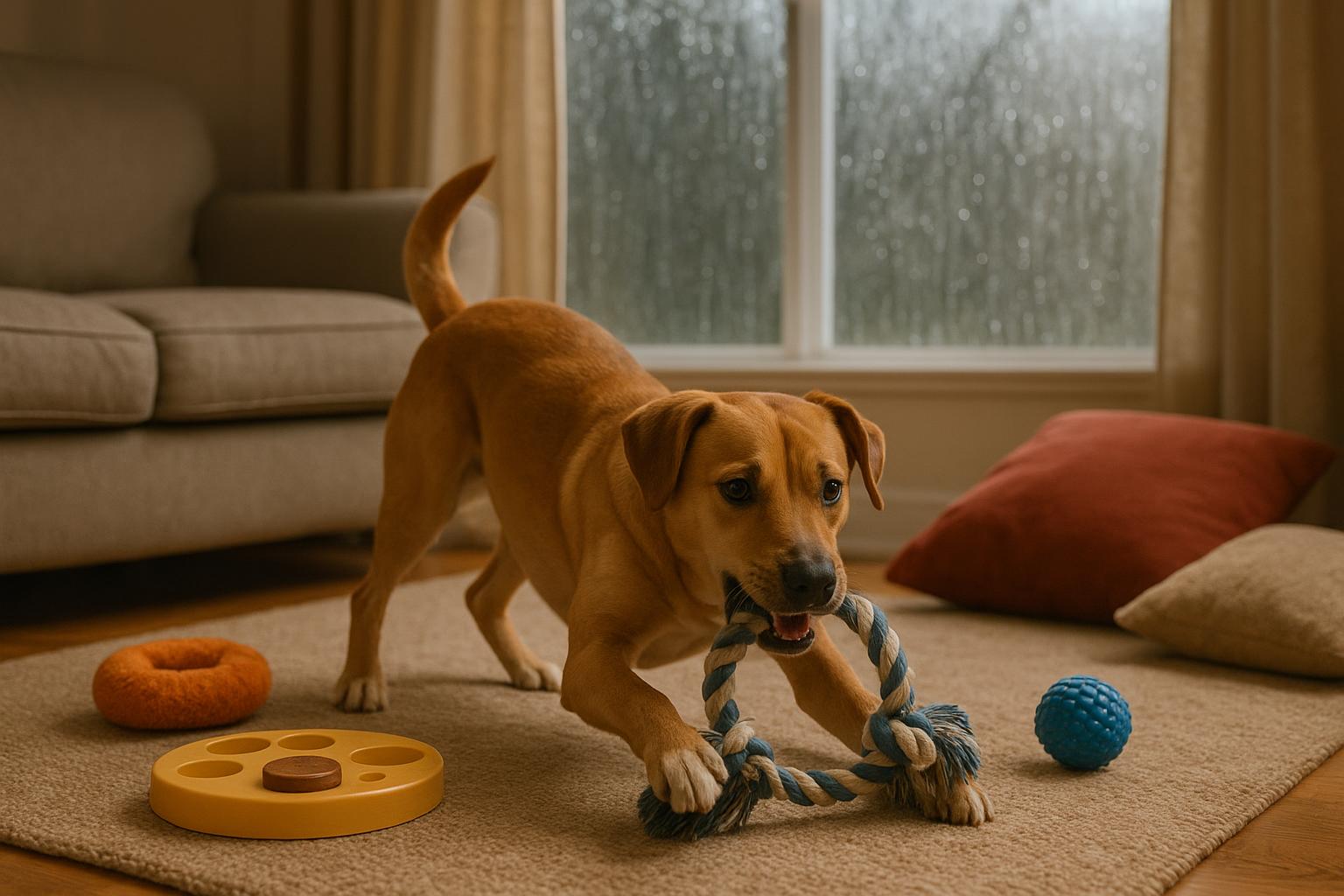 Cani e giornate di pioggia: come trasformare il maltempo in un’occasione di gioco ed educazione in casa