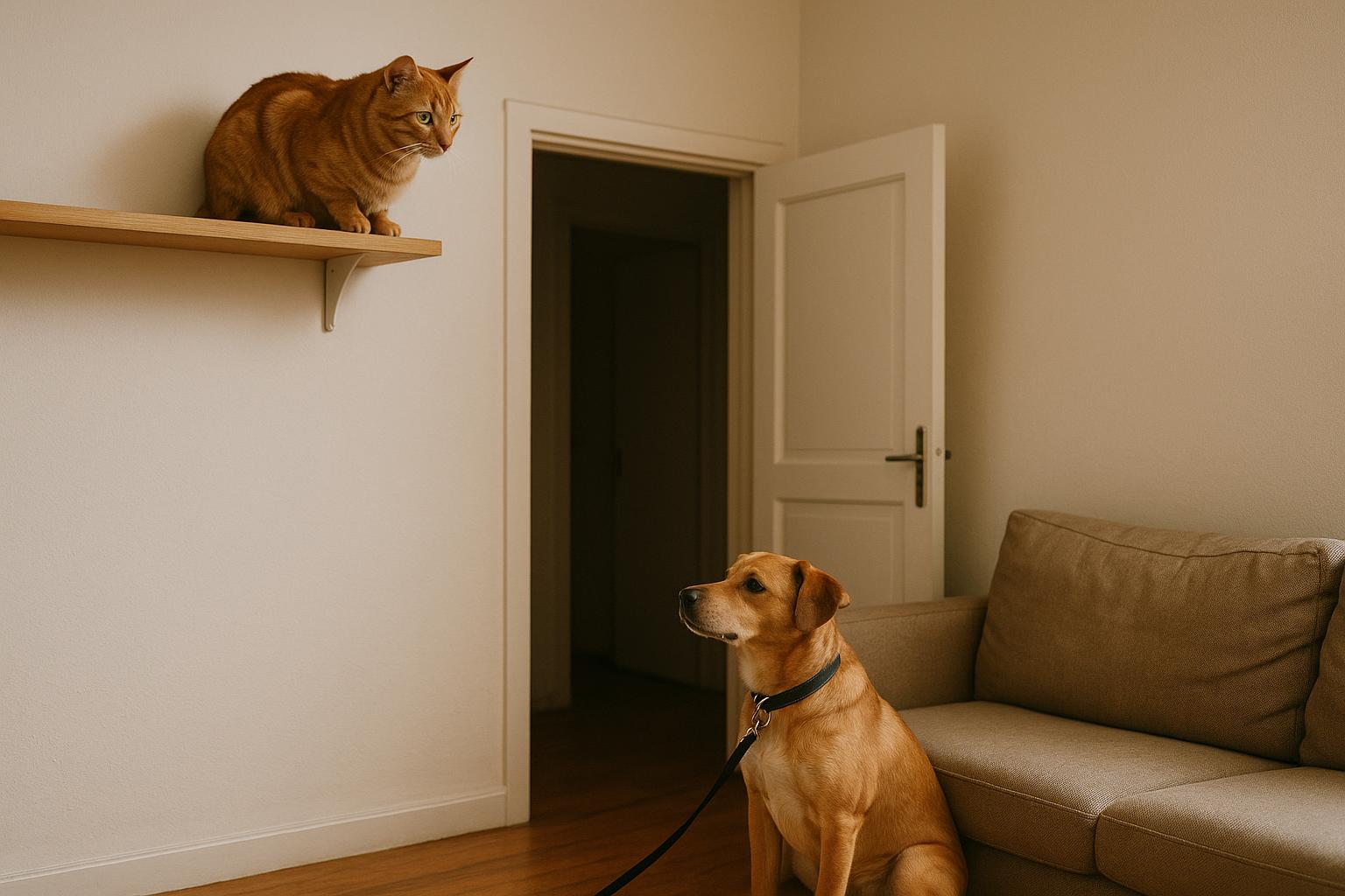 Gatto e arrivano gli ospiti con il cane: come preparare il micio a visite canine occasionali