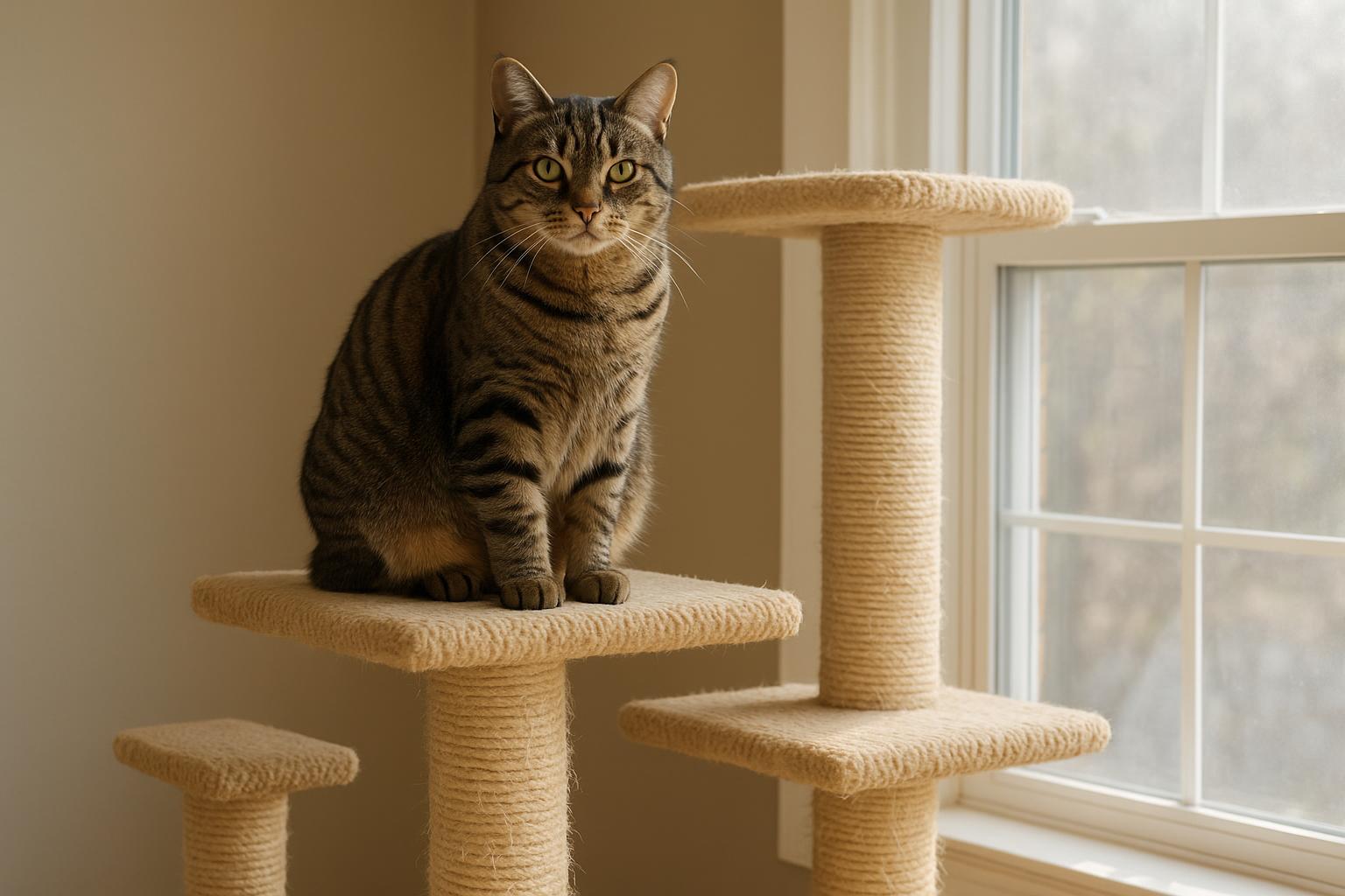 Come scegliere il tiragraffi giusto quando il gatto ama anche sedersi in alto